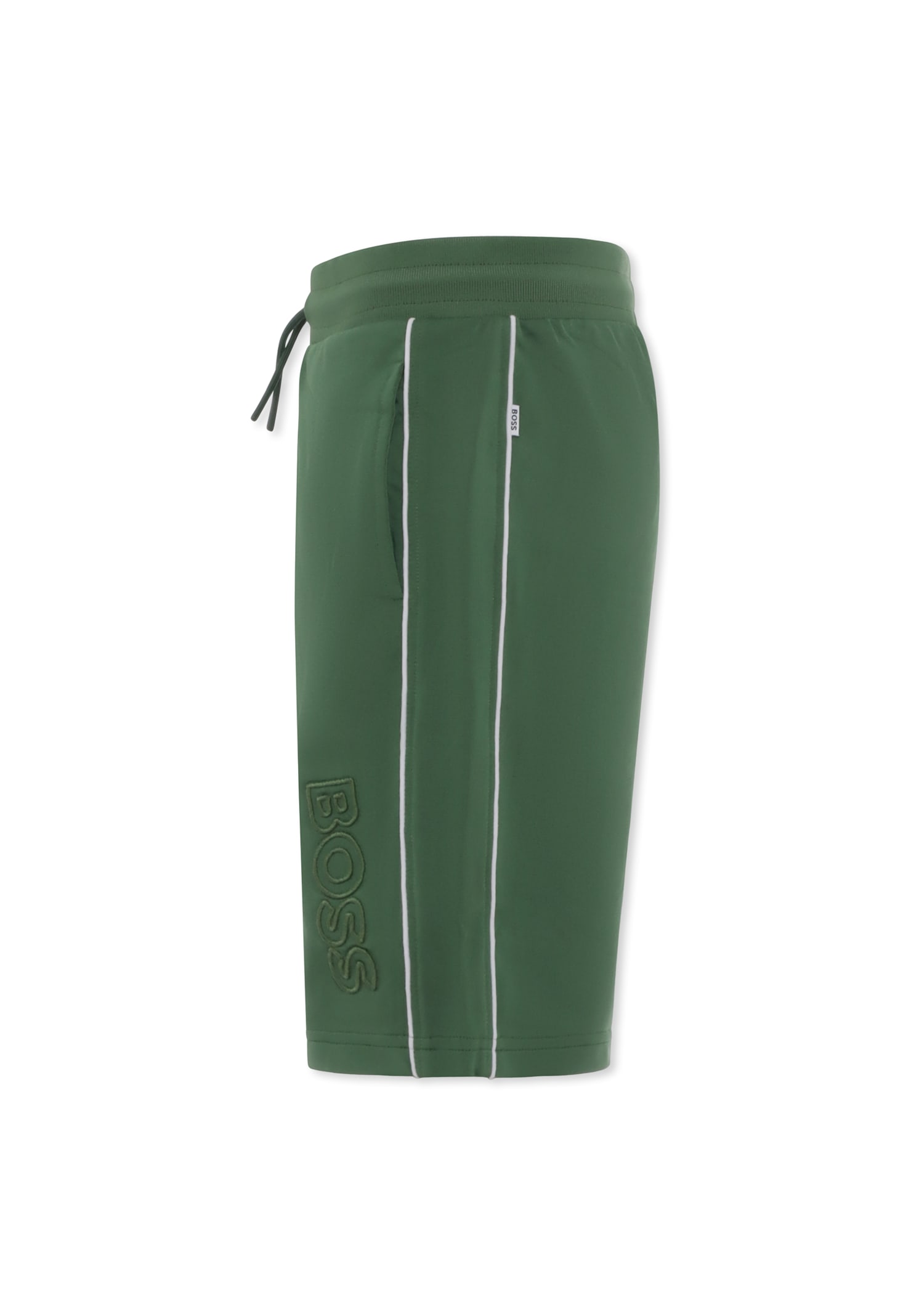 Hugo Boss Green Shorts For Boy With Logo In Green