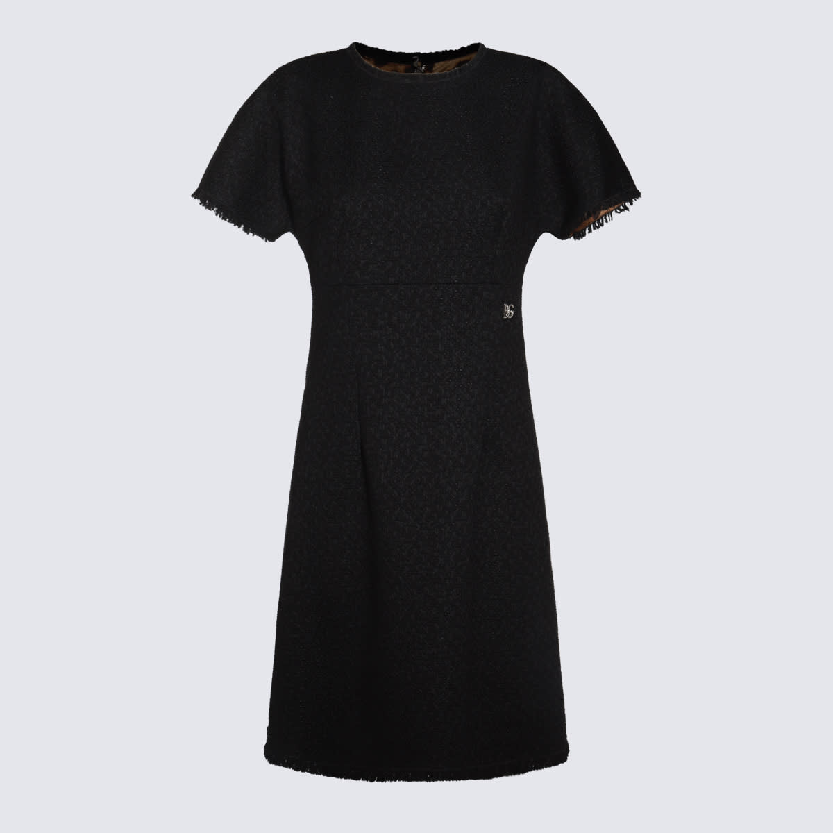 Shop Dolce & Gabbana Black Wool Mini Dress