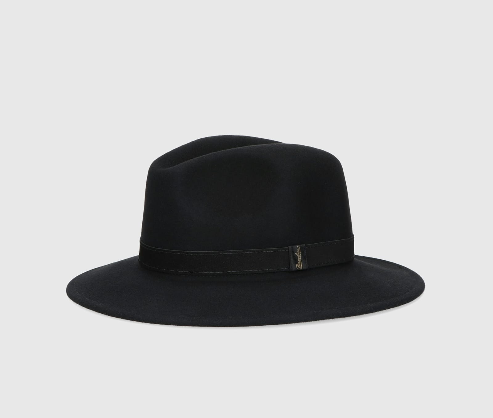 Shop Borsalino Dario Crushable Wool Felt With Fleece Earflaps In Black, Tone On Tone Hatband