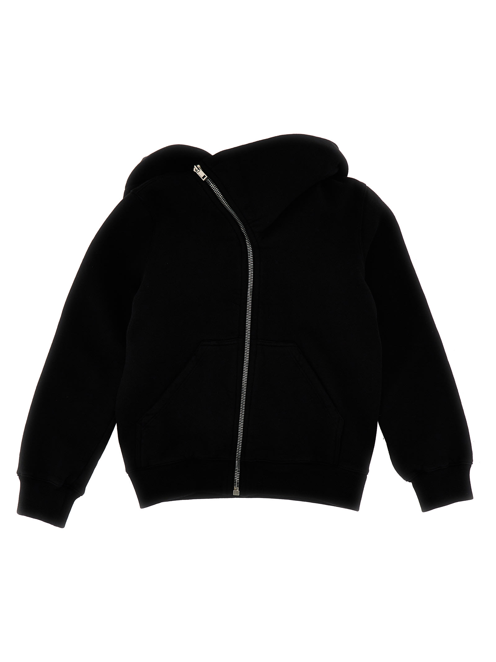 Rick Owens Mountain Cotton Jersey Hoodie In Black