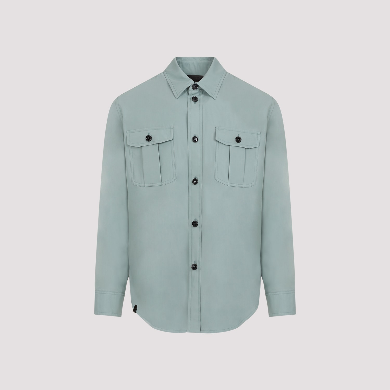 Shop Brioni Shirt In Aqua