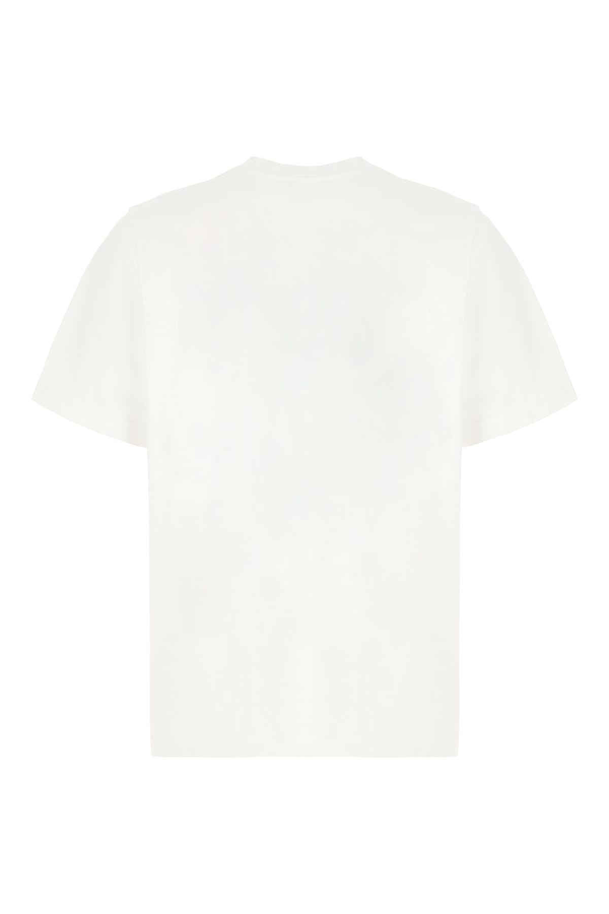 Casablanca White Crewneck T-shirt With Logo On The Front In Cotton Man In White
