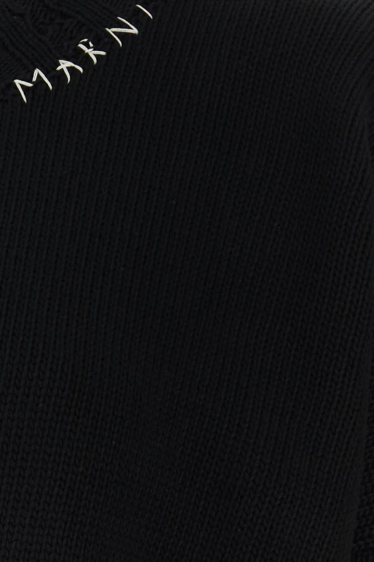Shop Marni Black Cotton Sweater In Nero