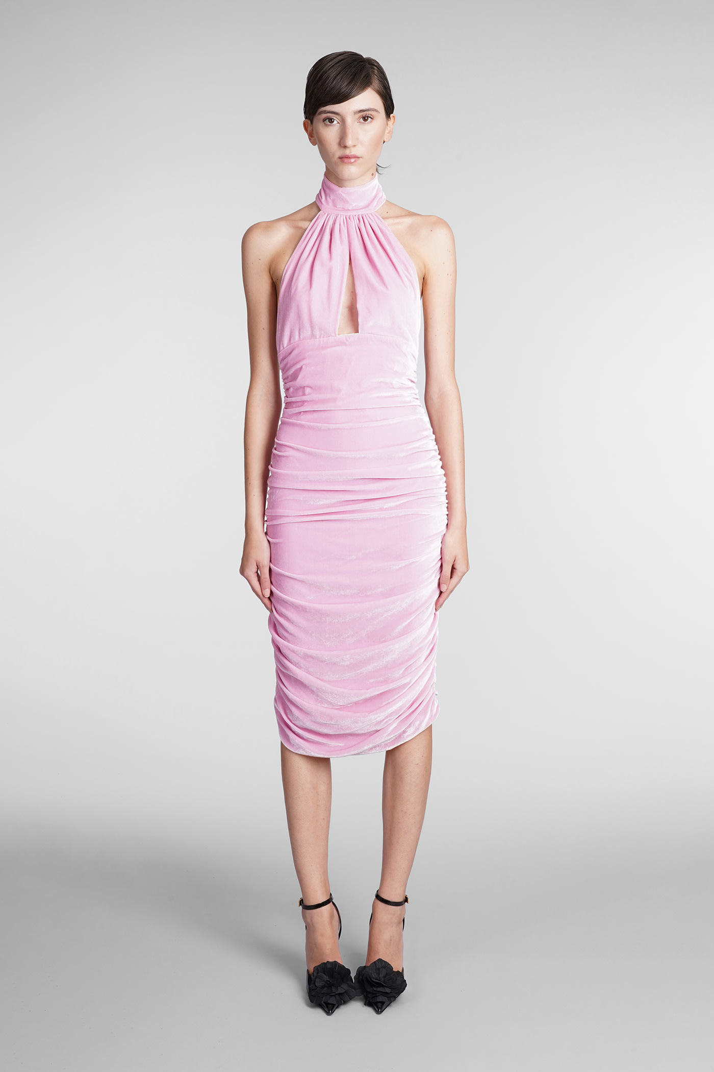 Blumarine Dress In Rose-pink Viscose