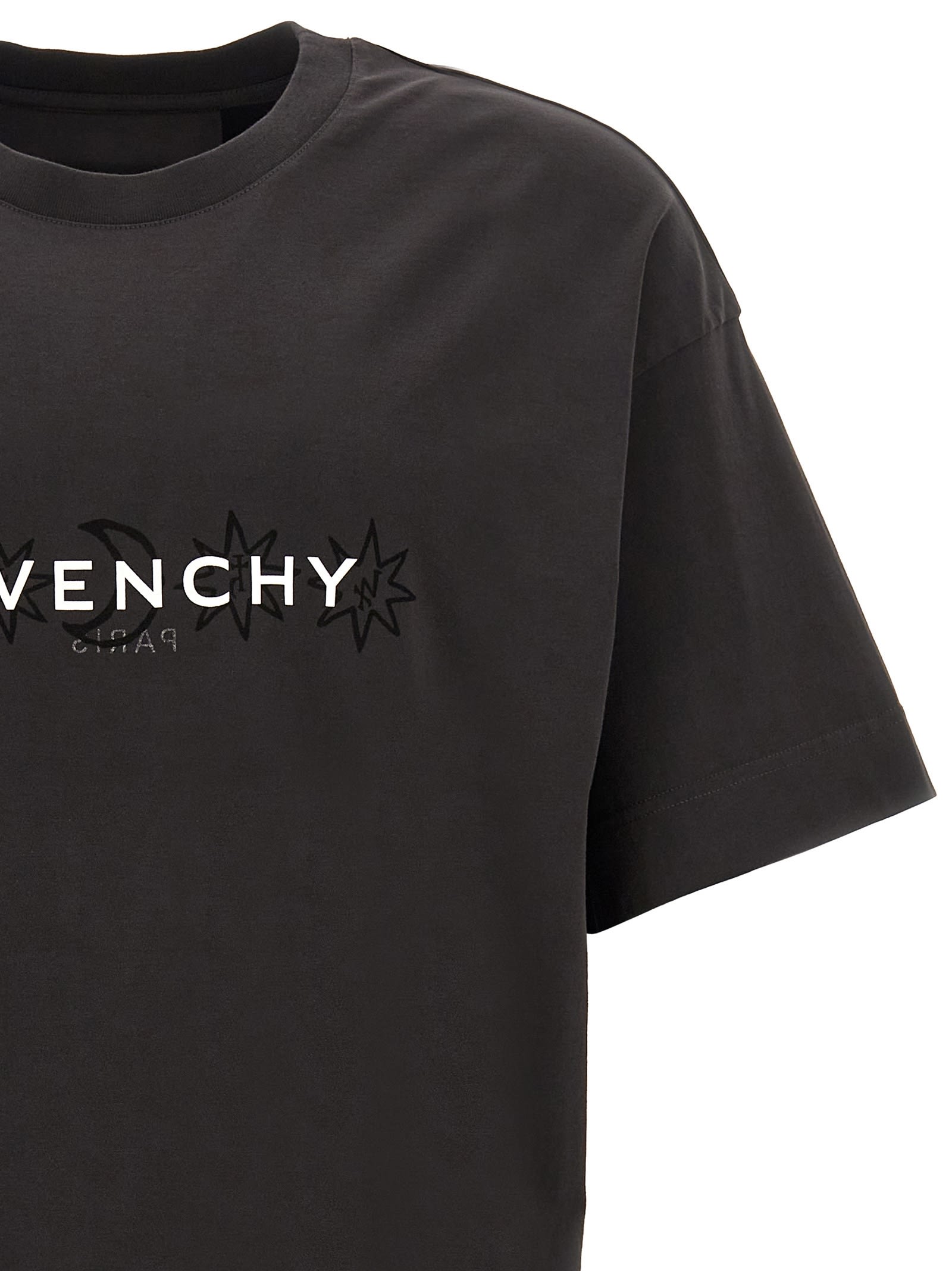 Shop Givenchy Printed T-shirt In Gray