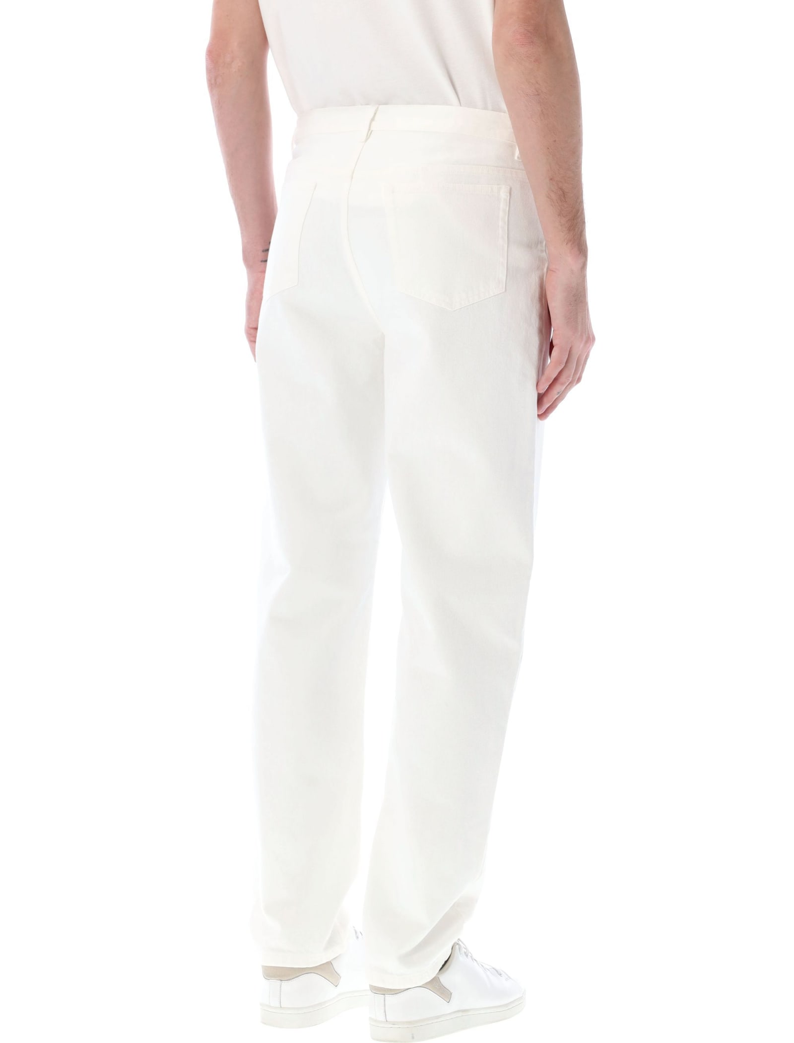 Shop Apc Martin Jeans In Off White