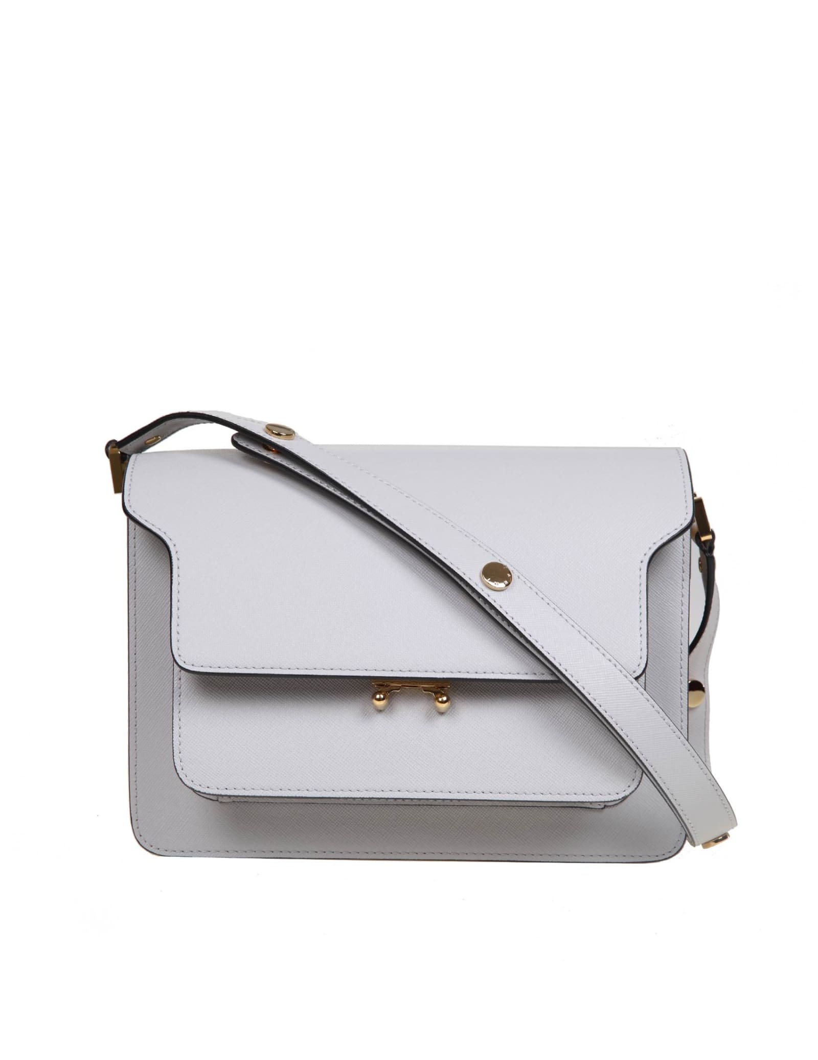 Marni Trunk Bag In Off White Leather