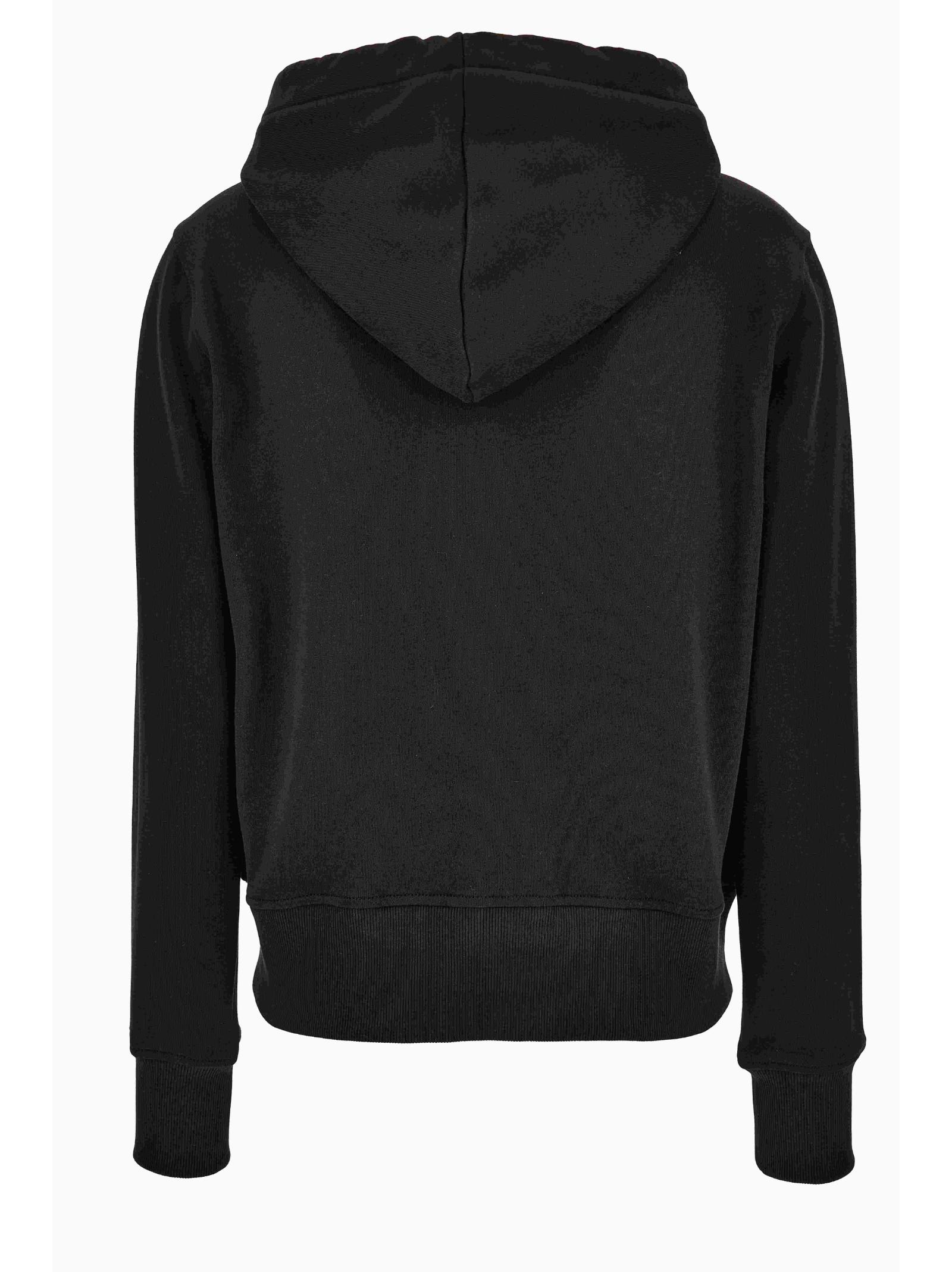 Versace Jeans Couture Black Zip-up Sweatshirt With Embroidered Logo In Black
