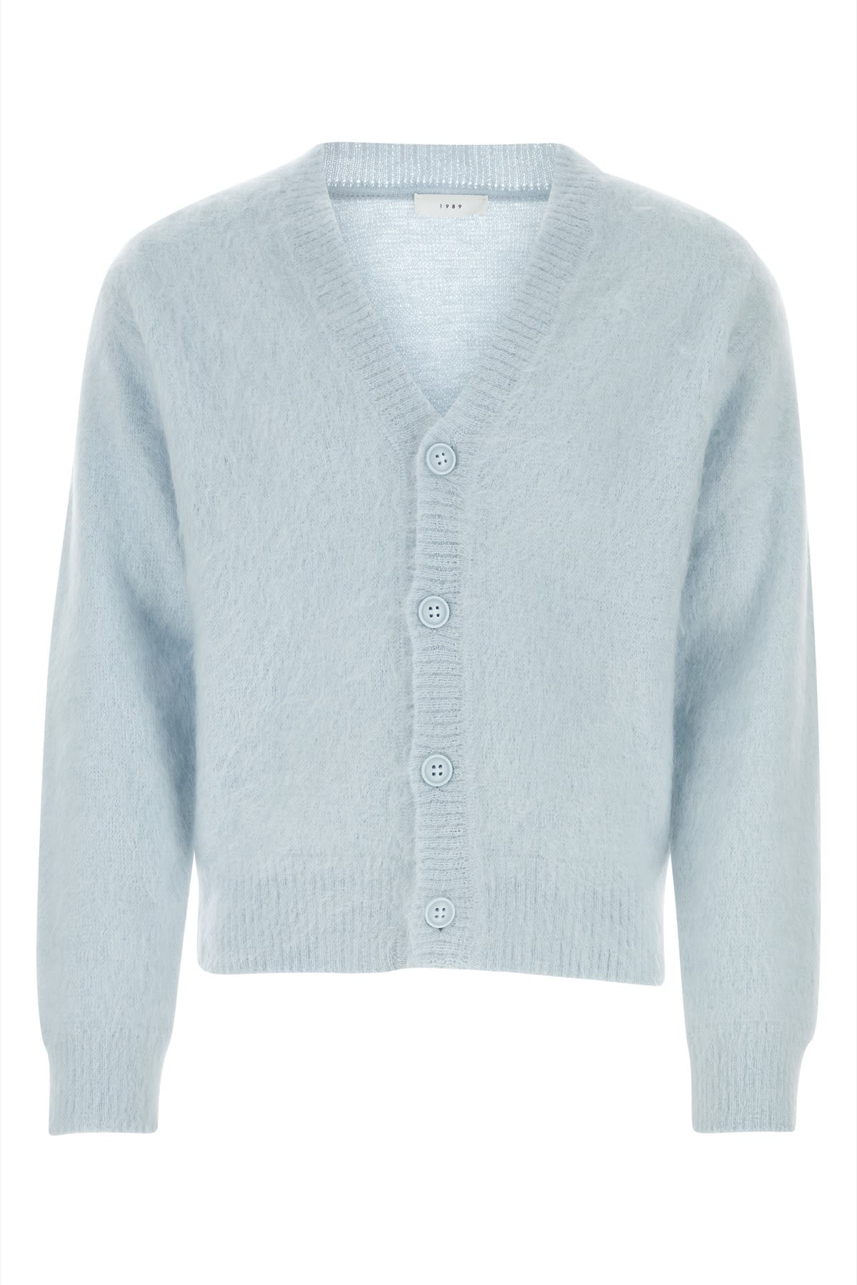 Pastel Light Blue Mohair Blend Cardigan