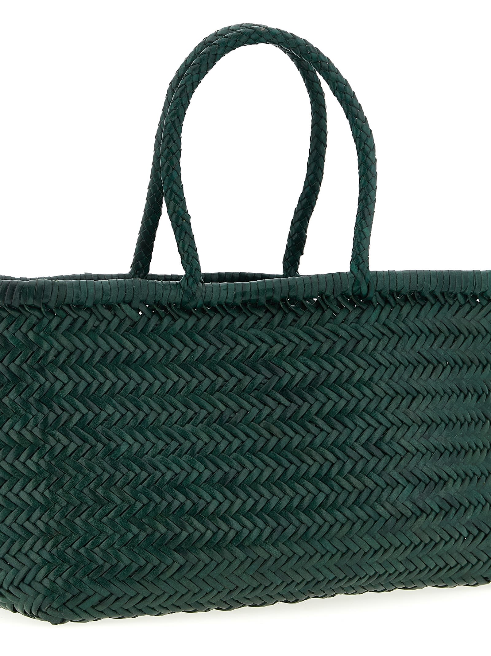 Dragon Diffusion Bamboo Triple Jump Large Shoulder Bag In Green