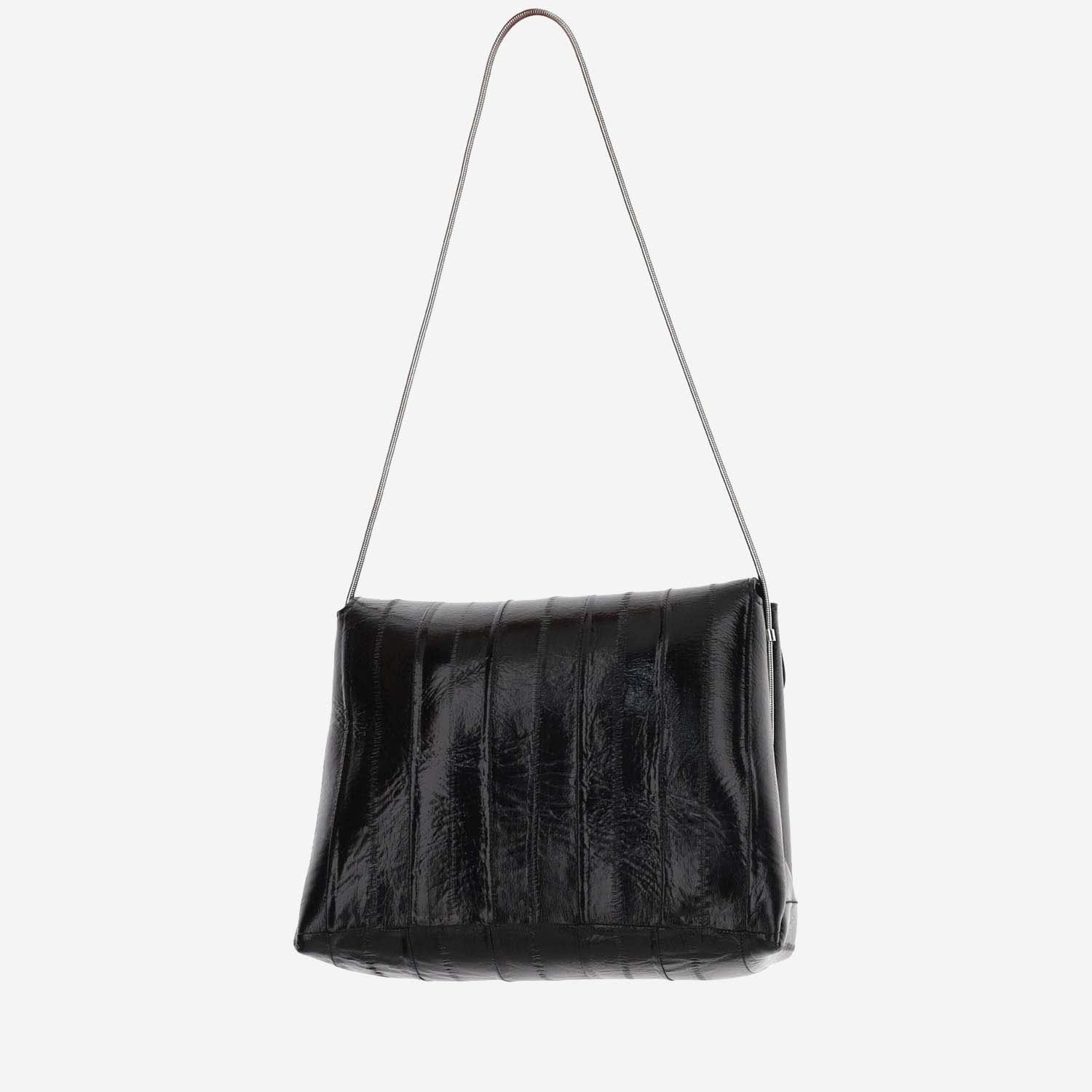 Shop Khaite Bobbi Leather Shoulder Bag In Black