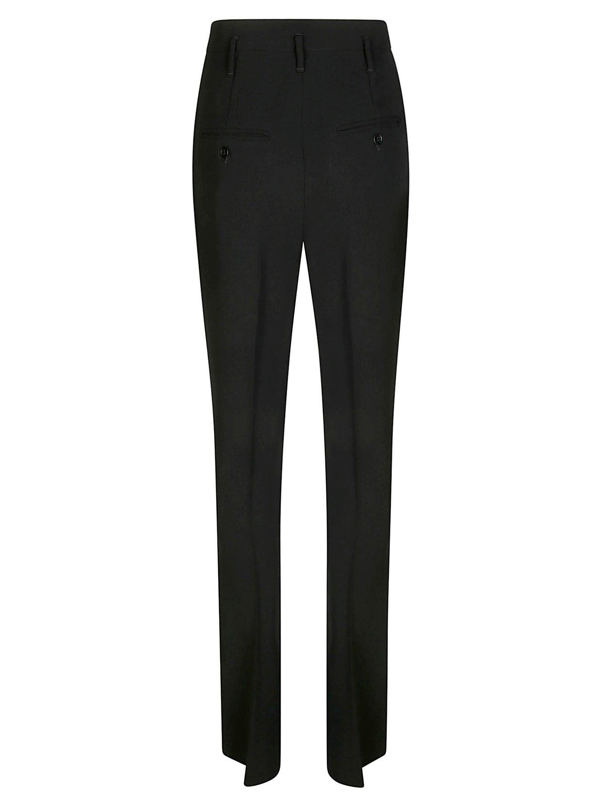 Shop Max Mara Pleat Detailed Straight Leg Trousers  Studio In Black