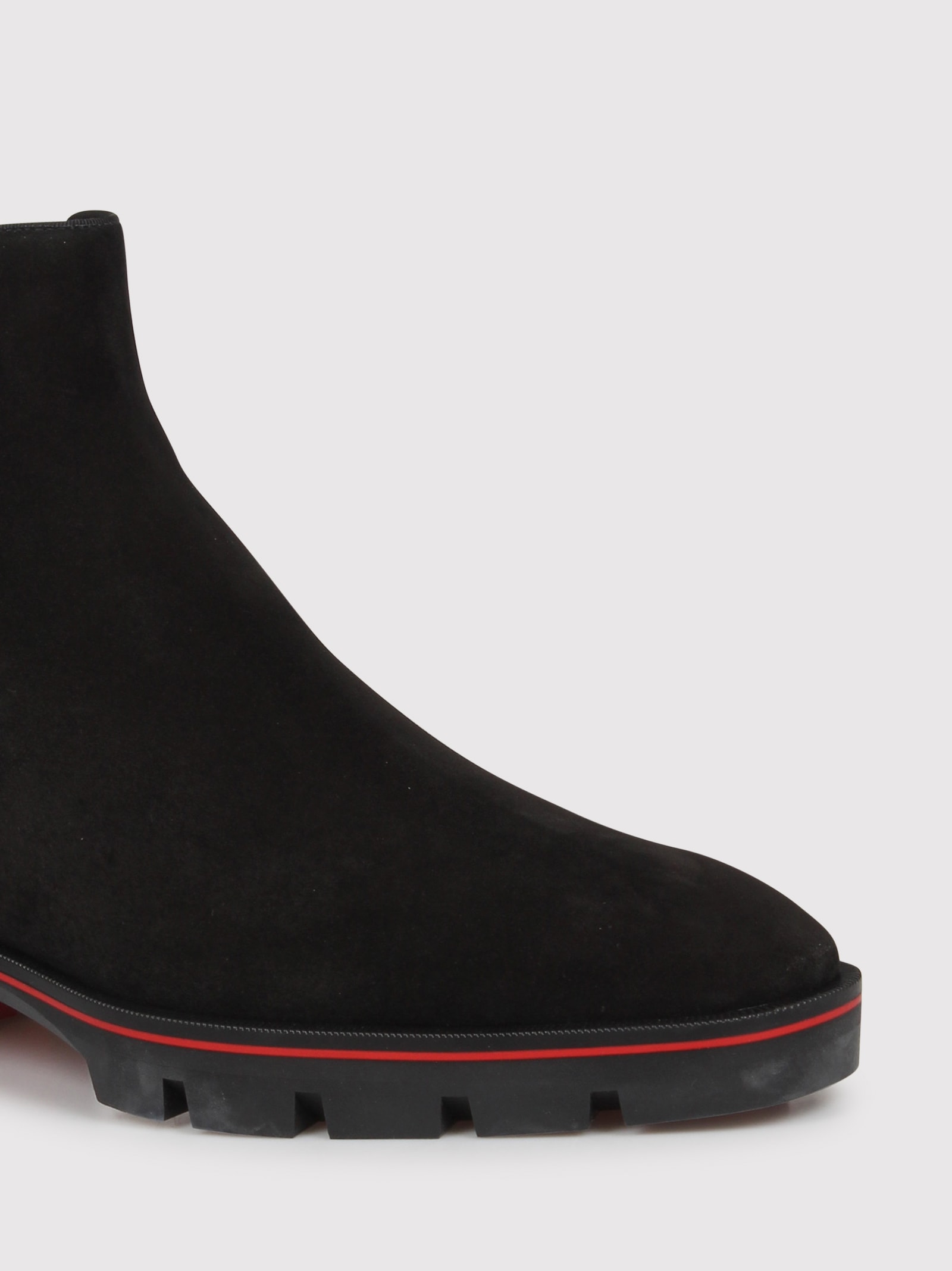 Shop Christian Louboutin Alpinosol Flat Ankle Boots In Black