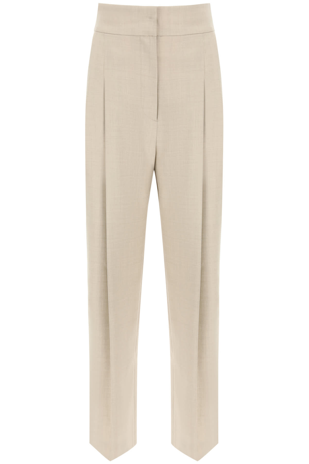 Low Classic Pintuck Trousers With Pleats