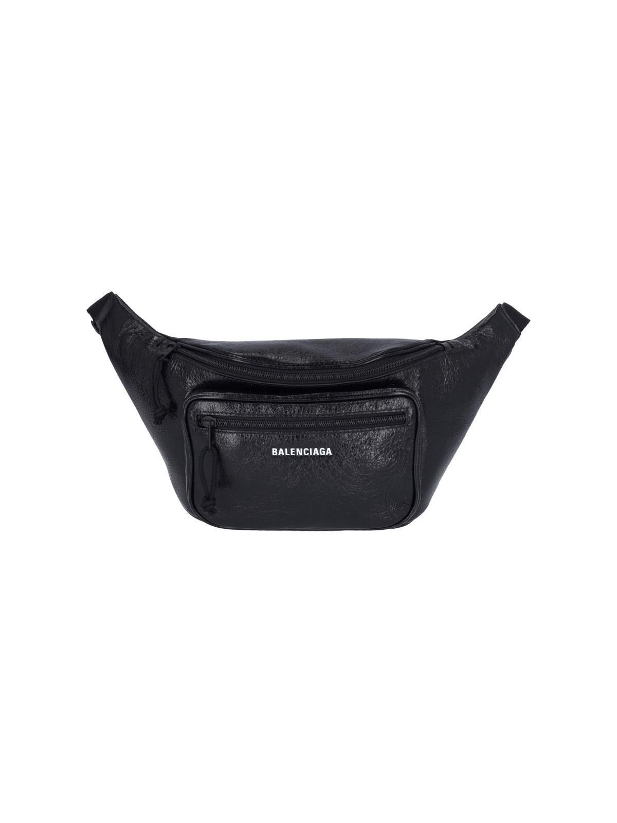 Shop Balenciaga Belt Bag Explorer In Black