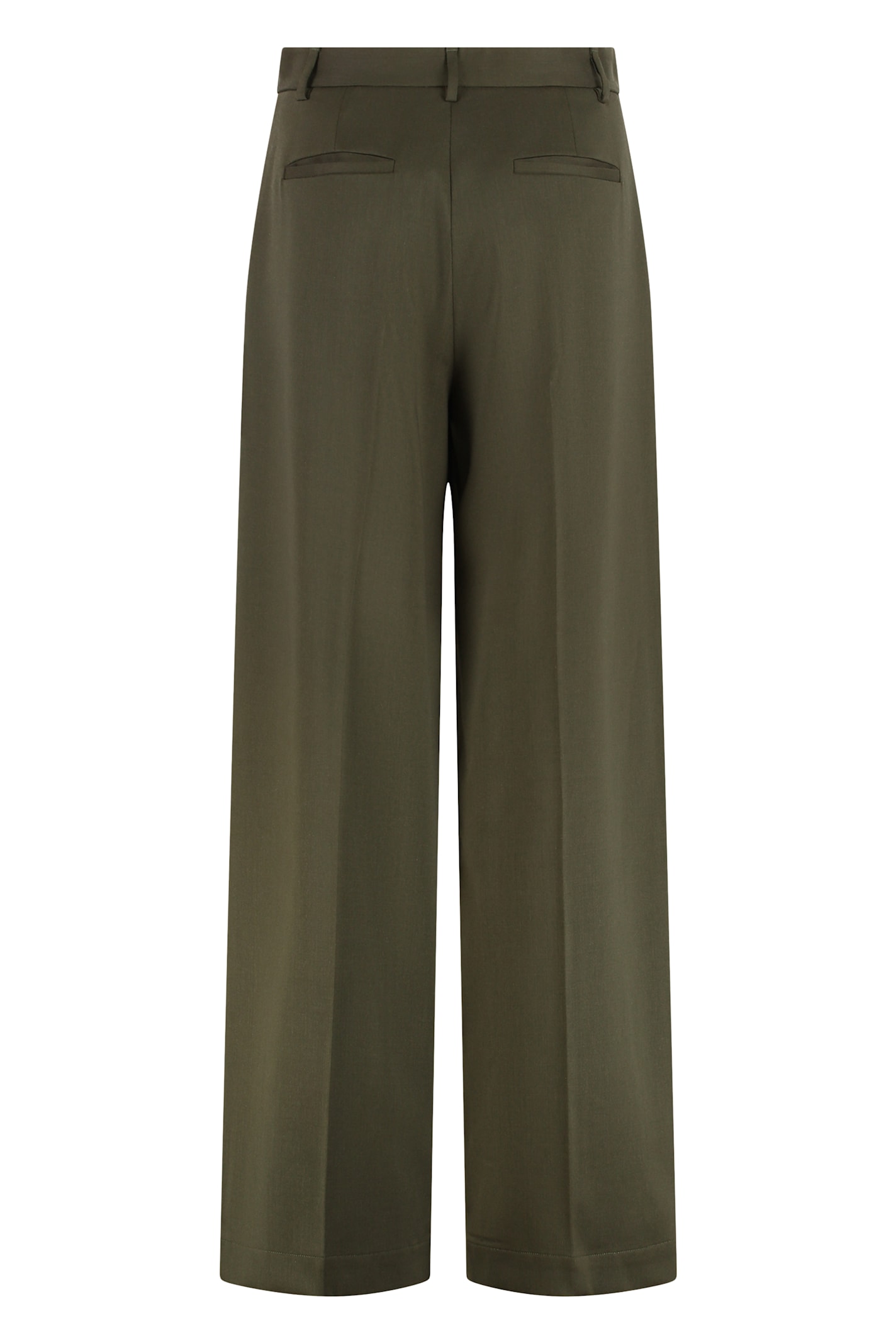 Darkpark High-waist Wide-leg Trousers From Chicago In Green