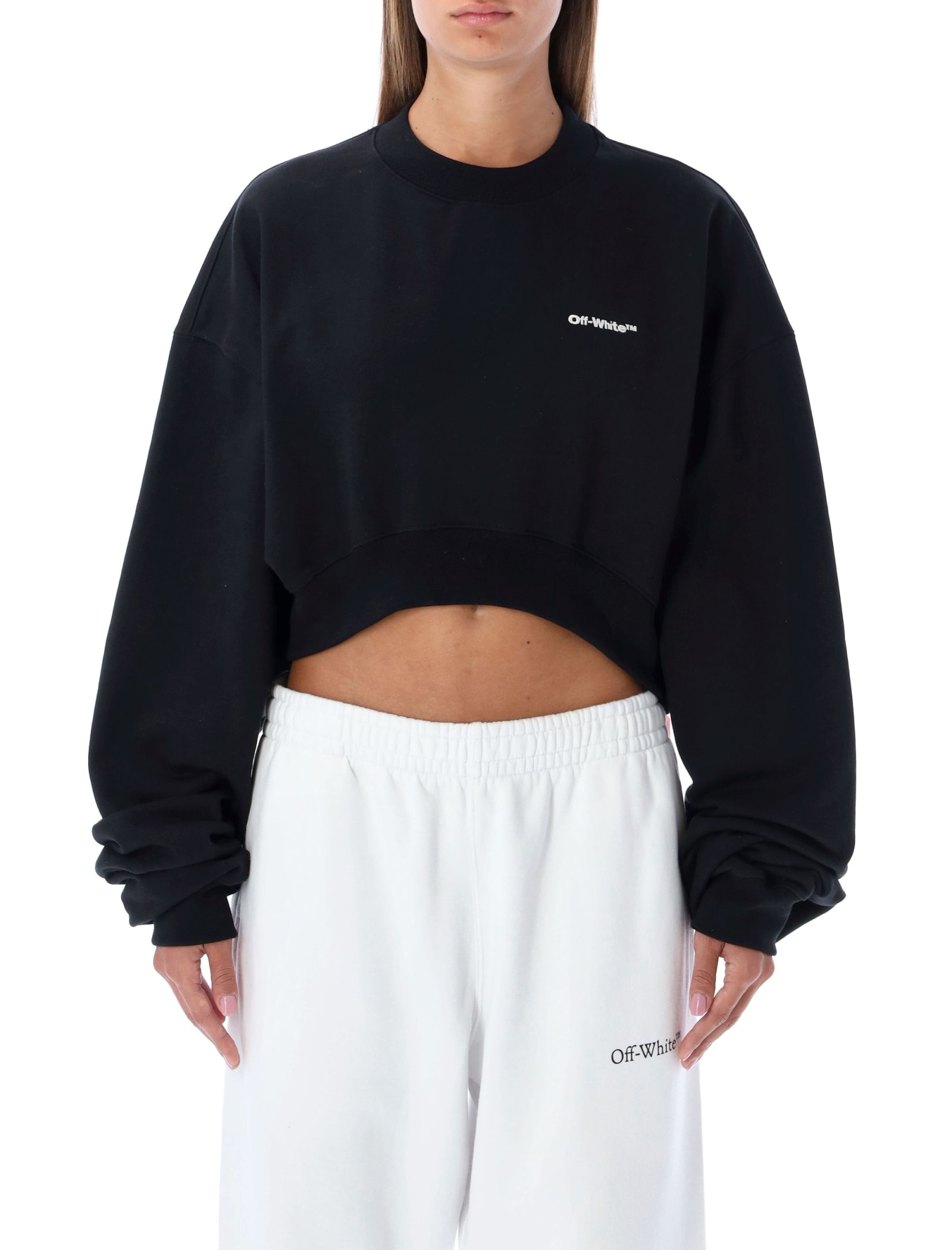 Off-White For All Crop Over Crewneck