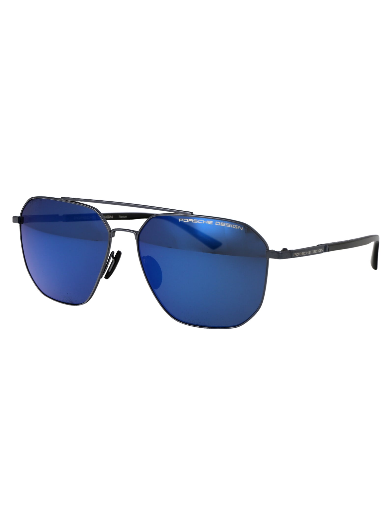 Shop Porsche Design P8967 Sunglasses In D775 Blue Black