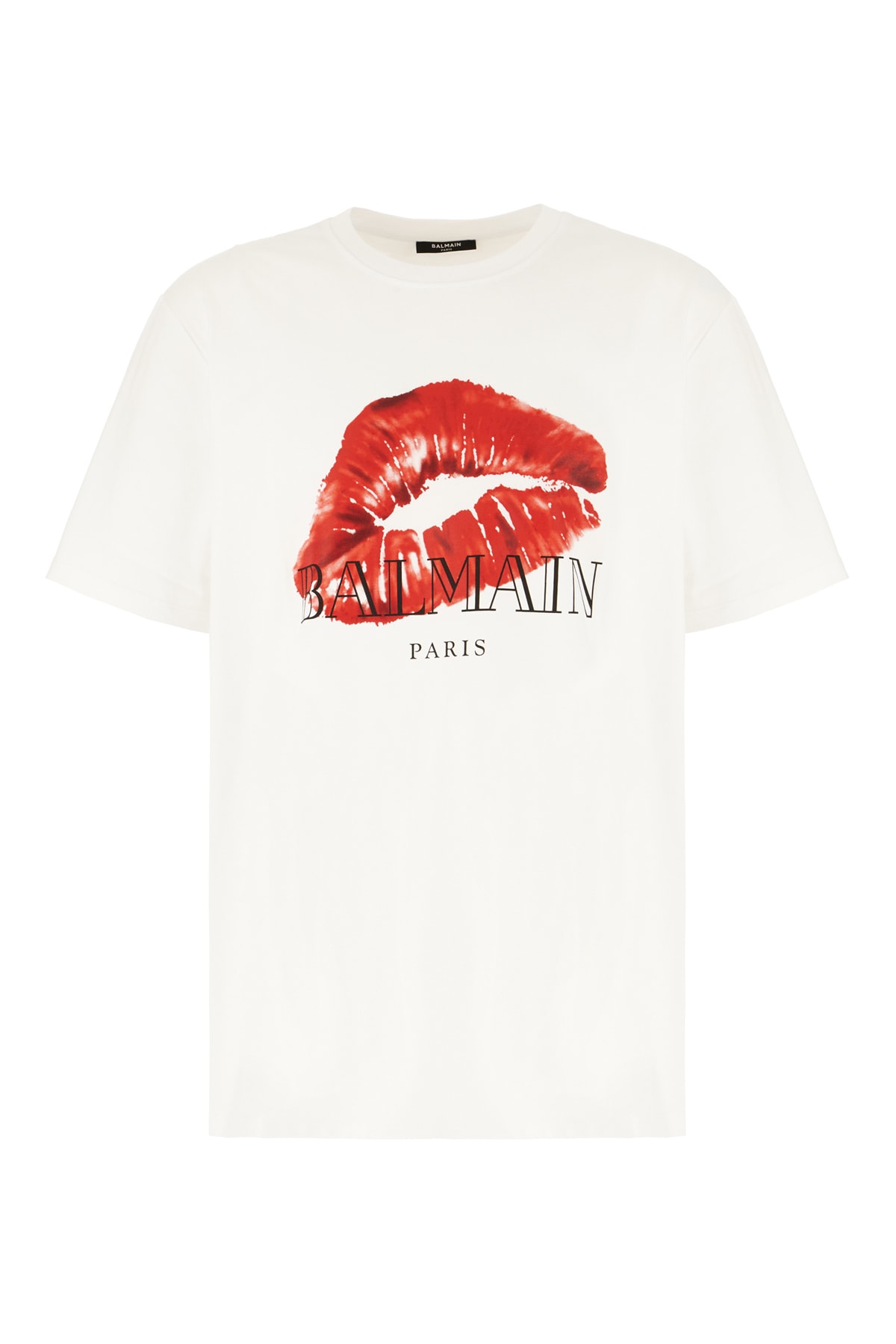 Balmain White Cotton T-shirt In Blanc