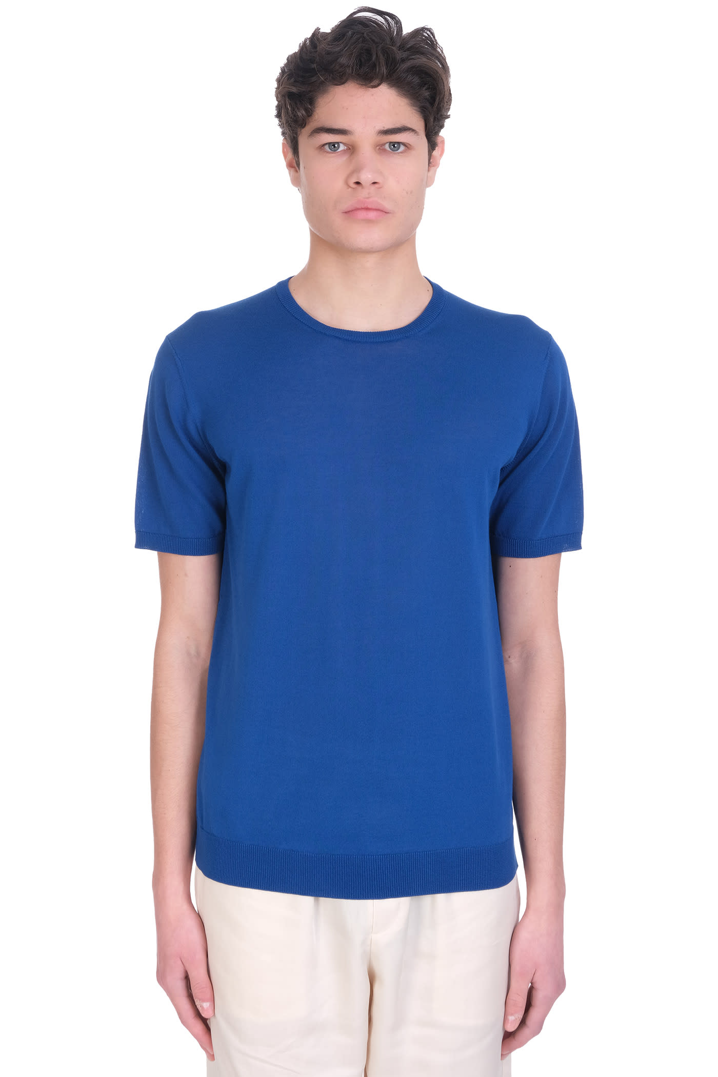 Roberto Collina T-shirt In Blue Cotton