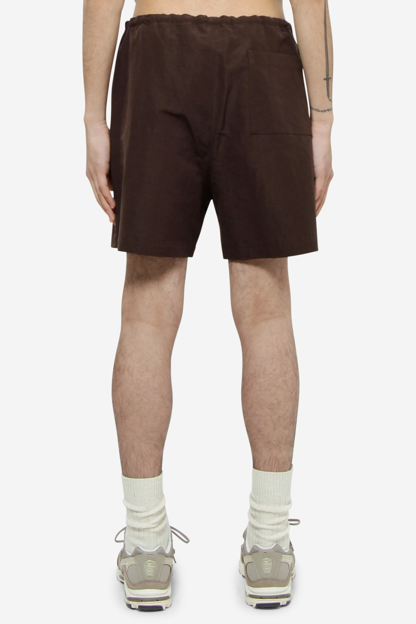 Shop Auralee Shorts In Brown