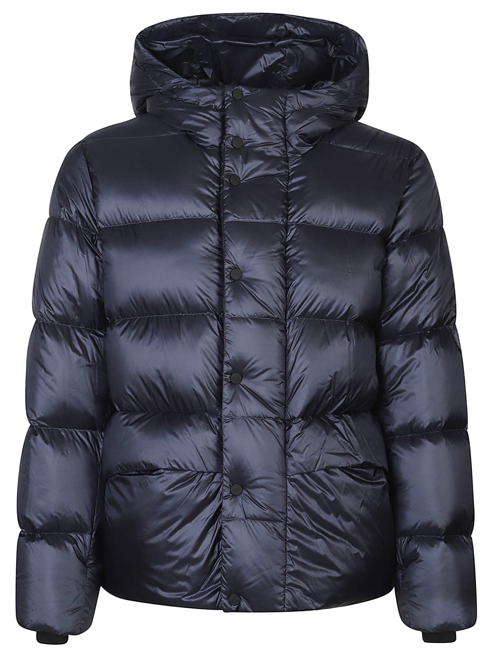 Add Hooded Puffer Jacket In Blue