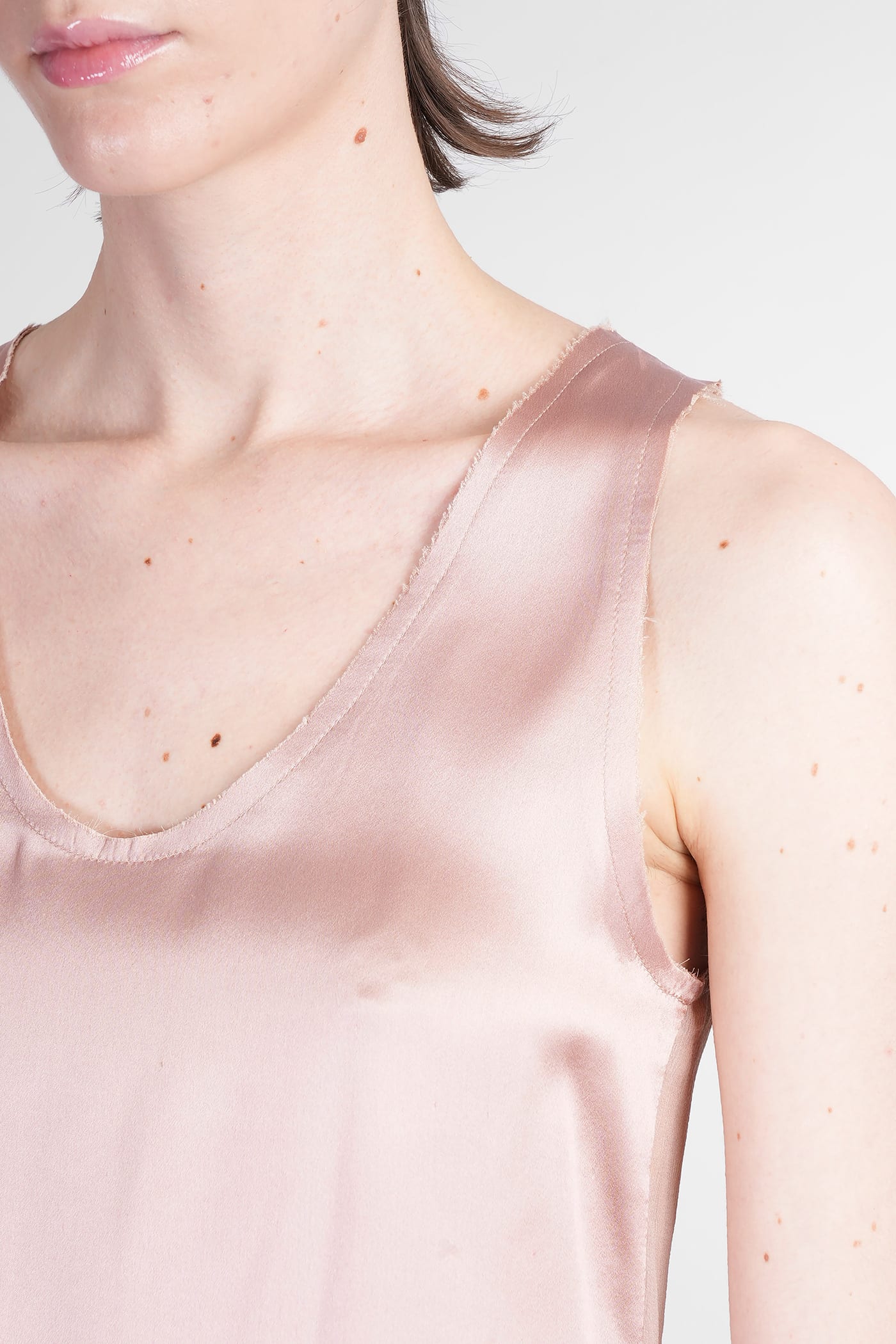 Balmain Topwear In Rose-pink Silk In Rose-pink