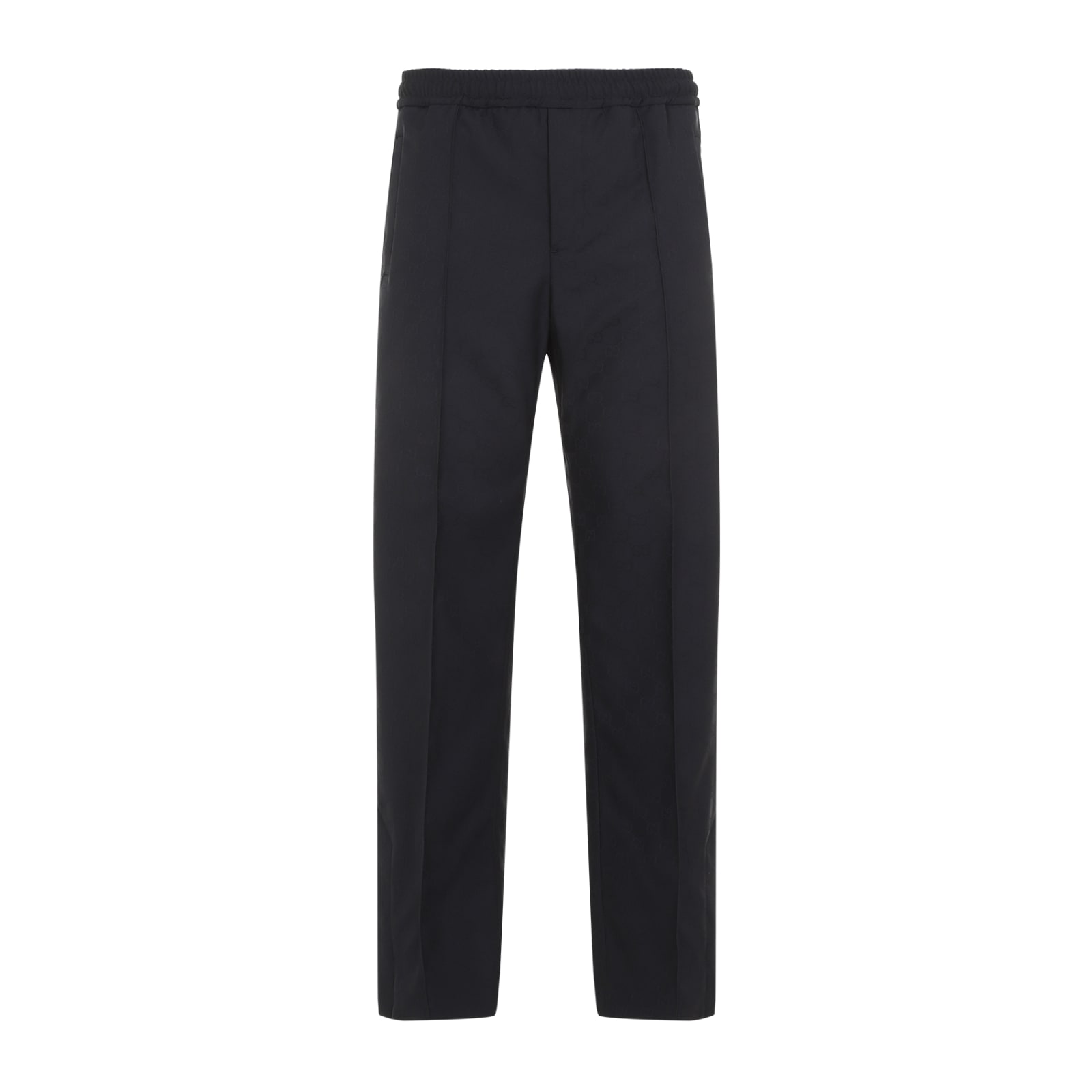 Shop Gucci Fo Drawstring Pants In Ink Mix