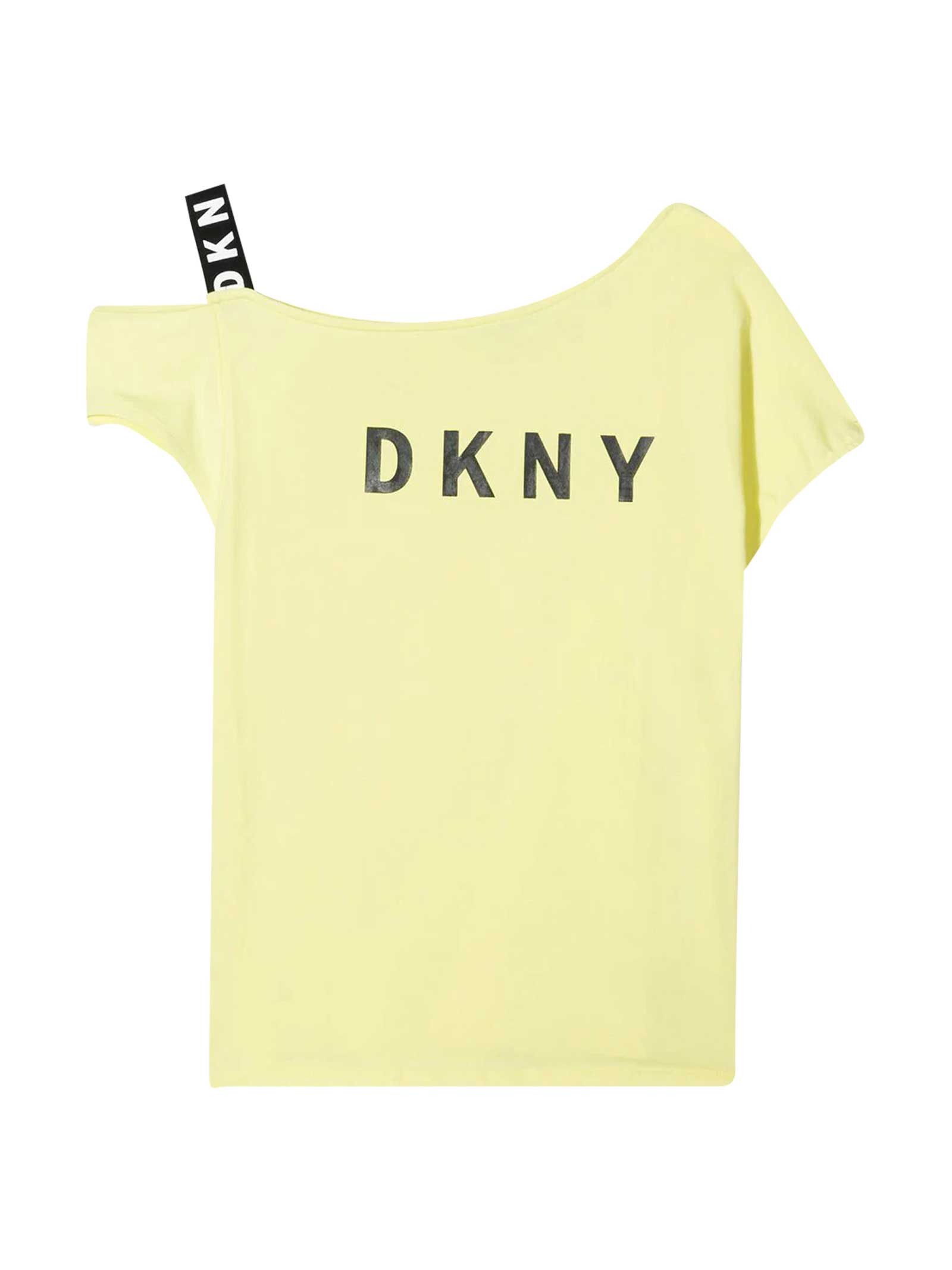 DKNY YELLOW T-SHIRT,D35R44 60B