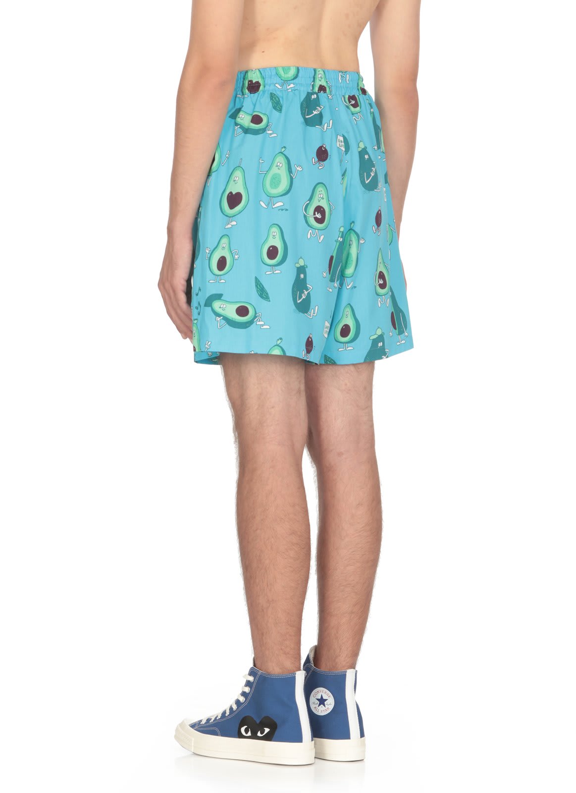 Junya Watanabe Man Graphic-printed Elasticated Waistband Shorts