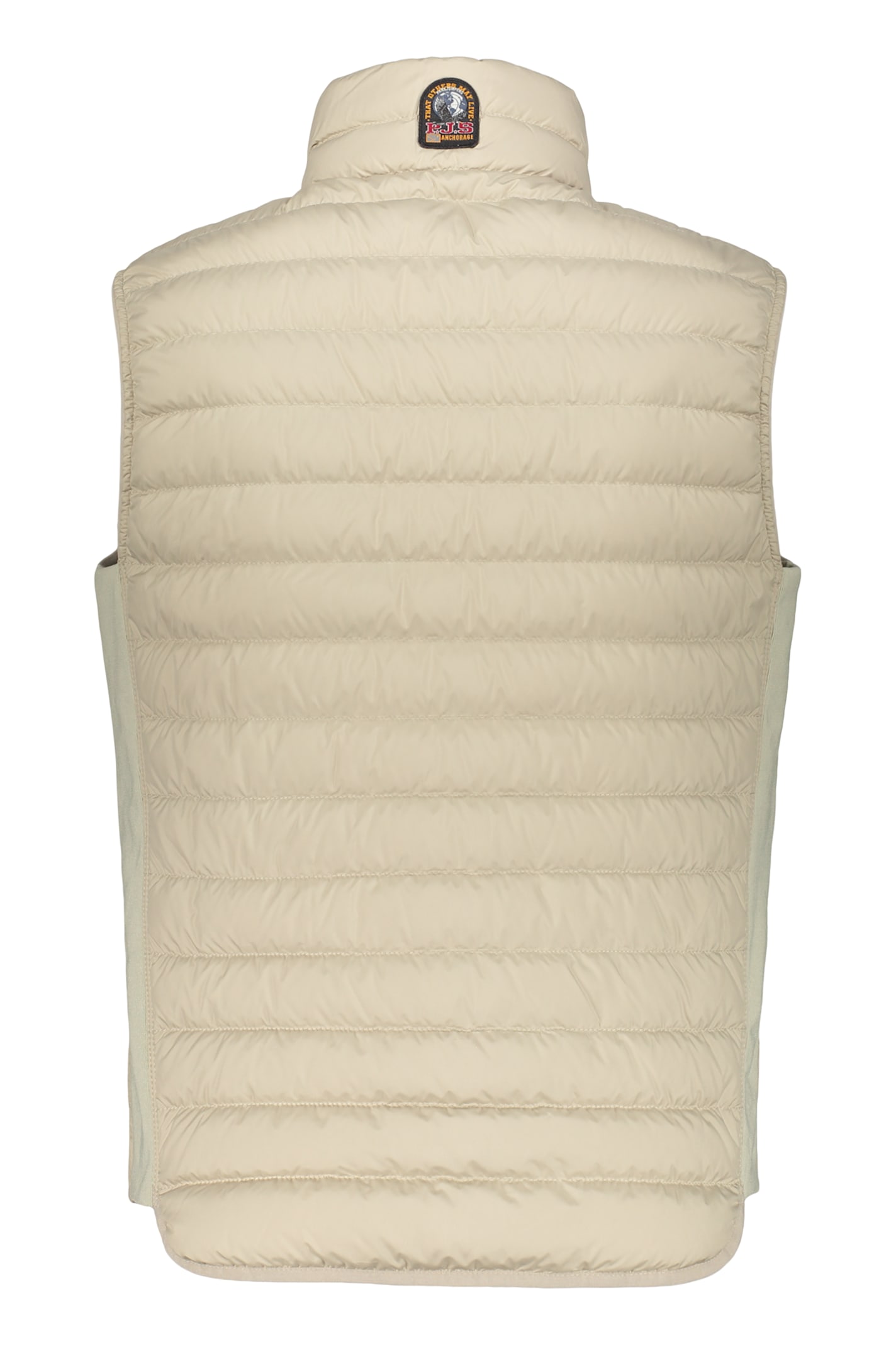 Parajumpers Lightweight Beige Padded Gilet With Pockets In Gray