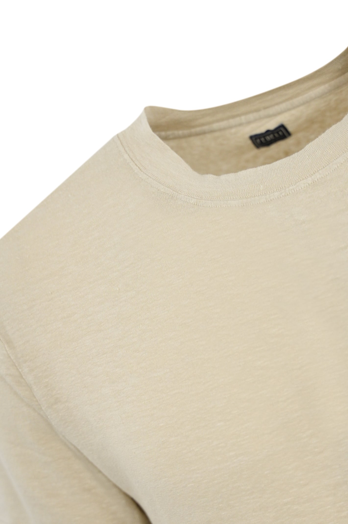 Fedeli Linen T-shirt In Beige