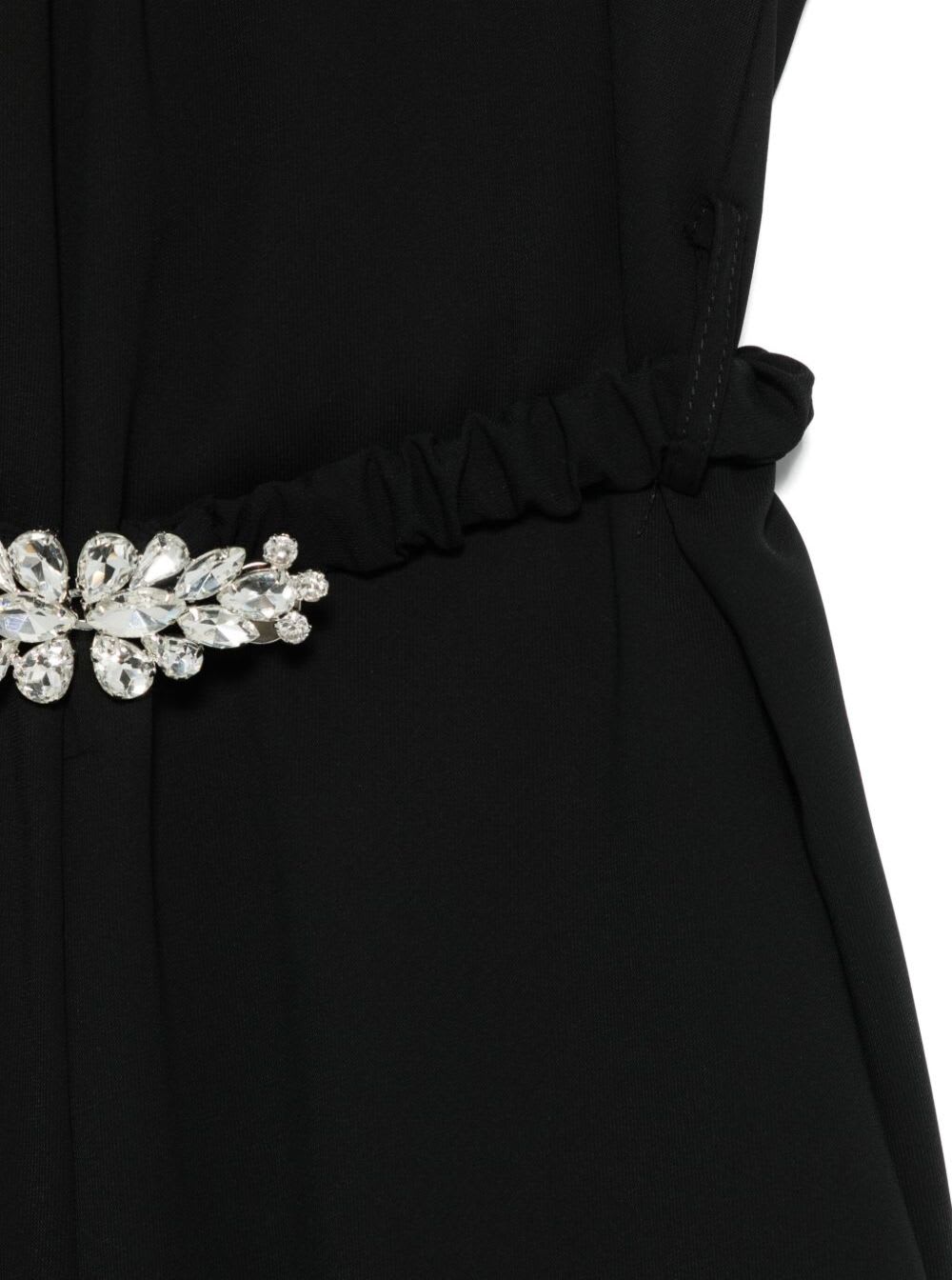 Monnalisa Tuta Cocktail Rasetto Opa Rasetto Opaco Silkhand In Black