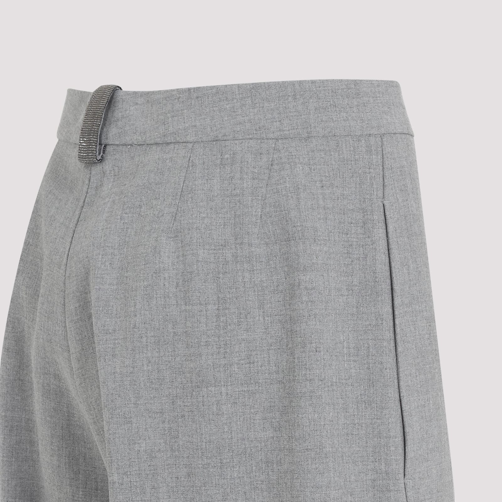 Fabiana Filippi Wide-leg Trousers With Clean Waistband And Subtle Pleats In Blue