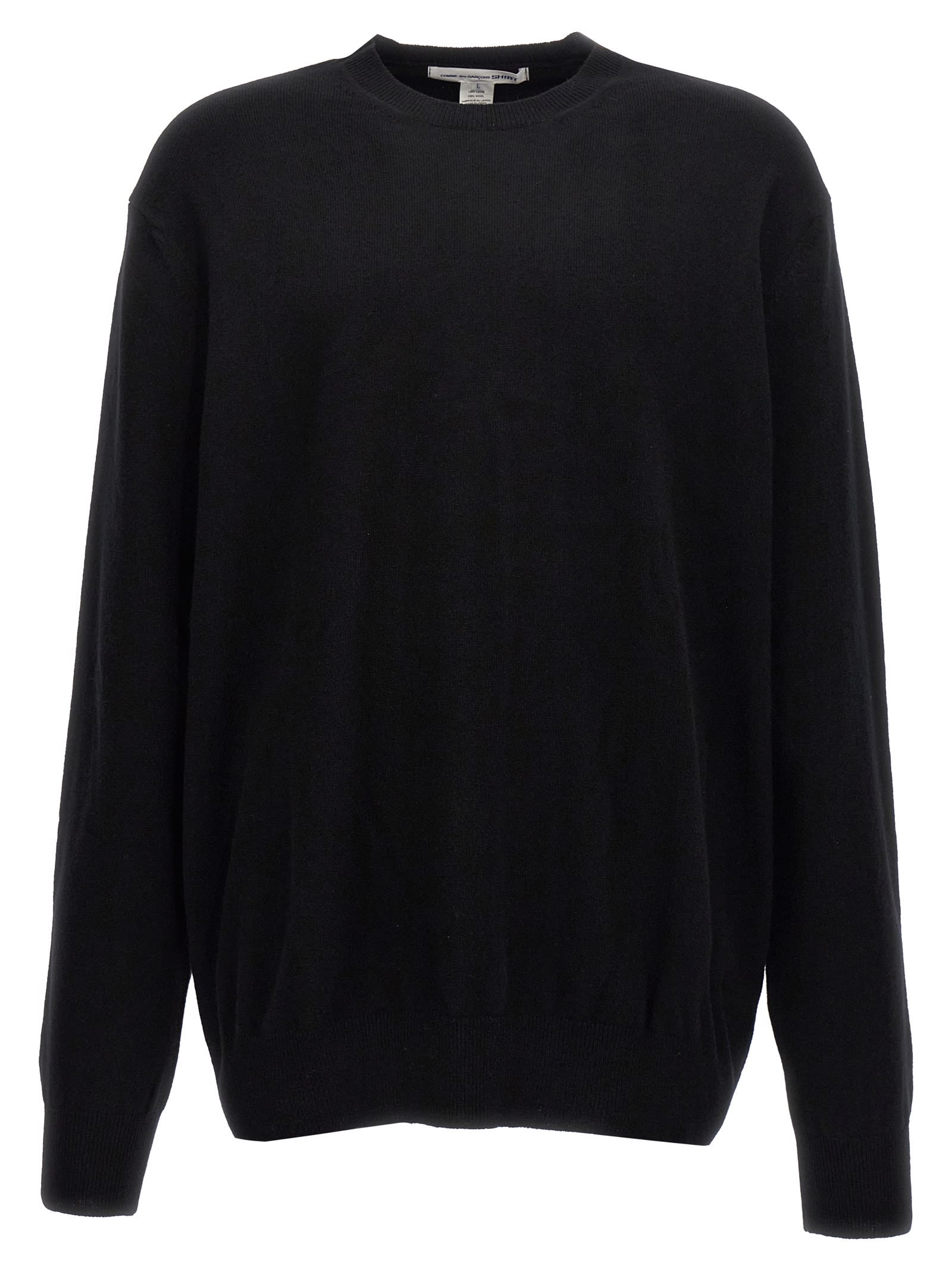 Shop Comme Des Garçons Shirt Wool Sweater In Black