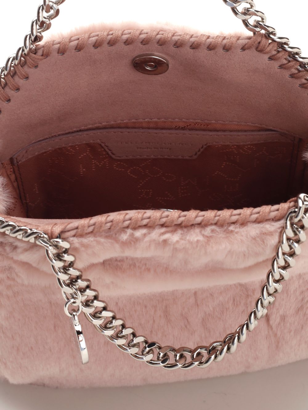 Shop Stella Mccartney Falabella Tiny Hand Bag In Rose