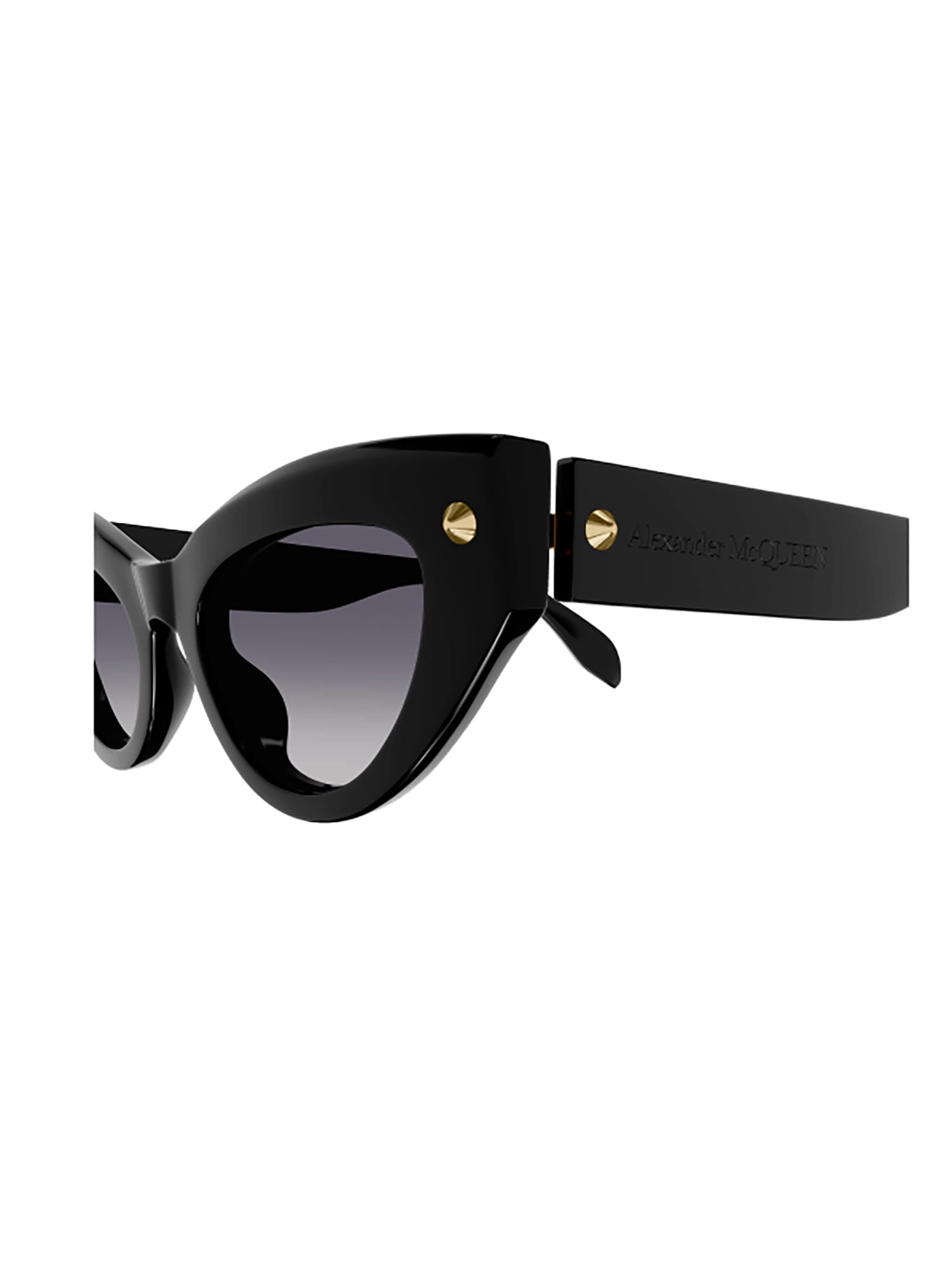 Shop Alexander Mcqueen Am0407s Sunglasses In Black Black Grey