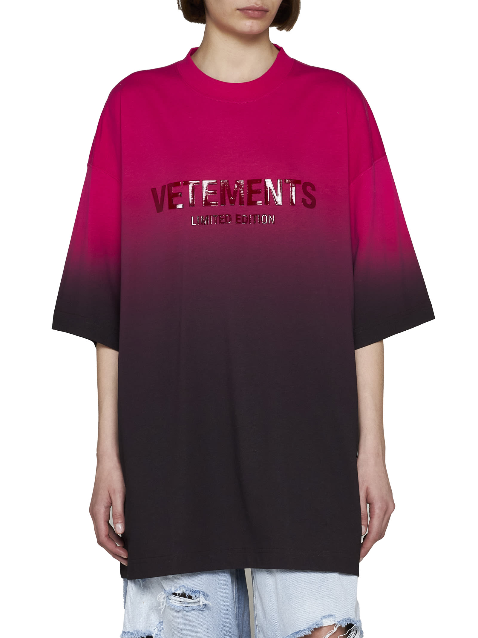 Vetements T-shirt In Pink | ModeSens