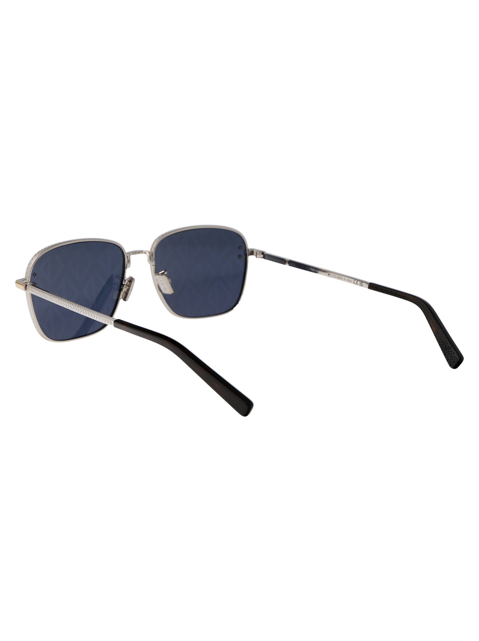 Shop Dior Cd Diamond S4u Sunglasses In F2b4 Shiny Palladium / Blu Mirror