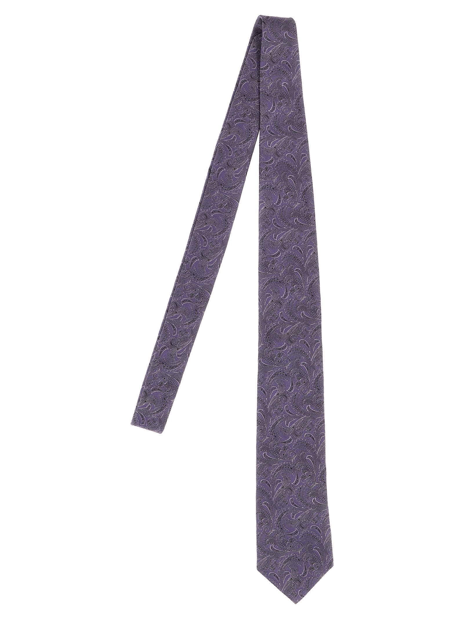 Shop Brunello Cucinelli Paisley Tie In Purple