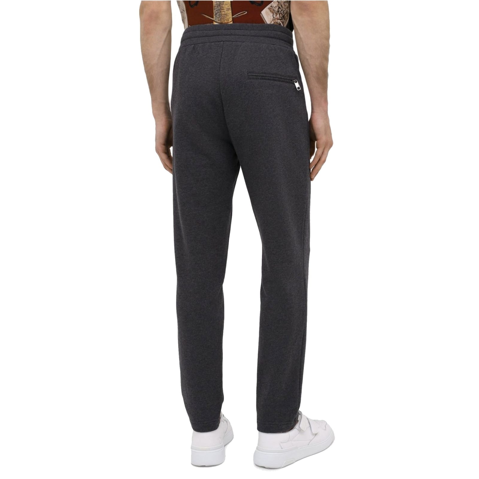 Shop Dolce & Gabbana Cotton Jogging Pants In Gray