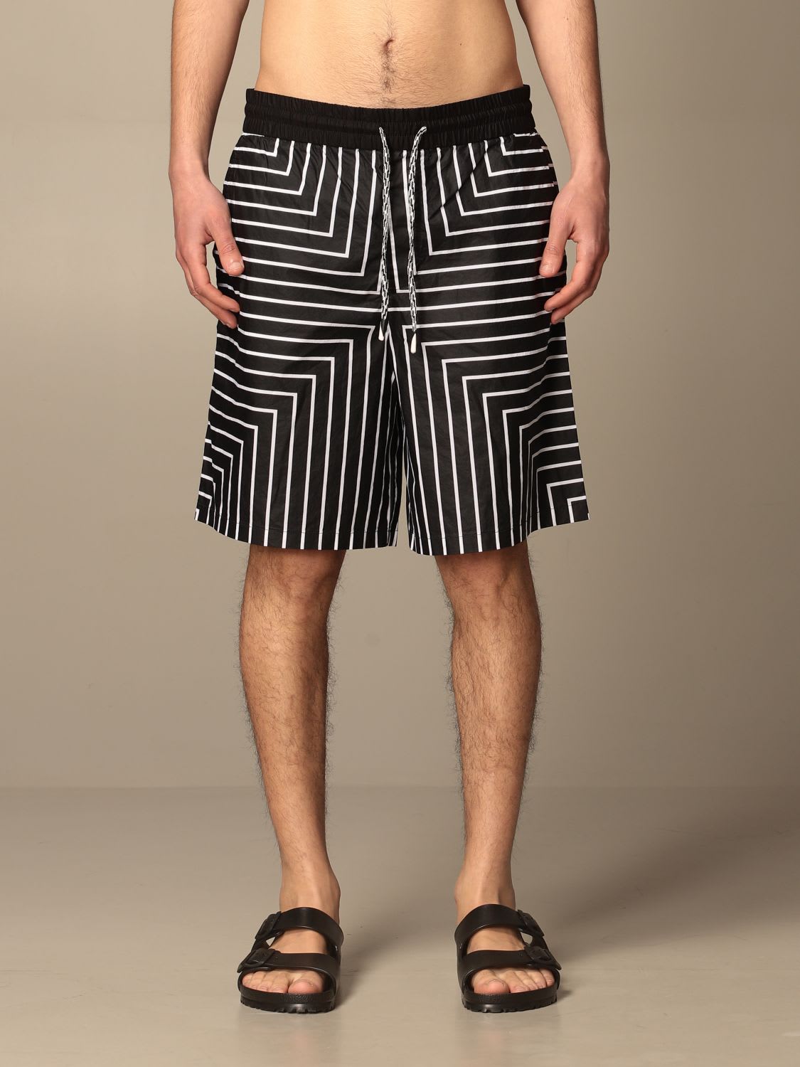 Emporio Armani Short Emporio Armani Bermuda Shorts In Striped Cotton