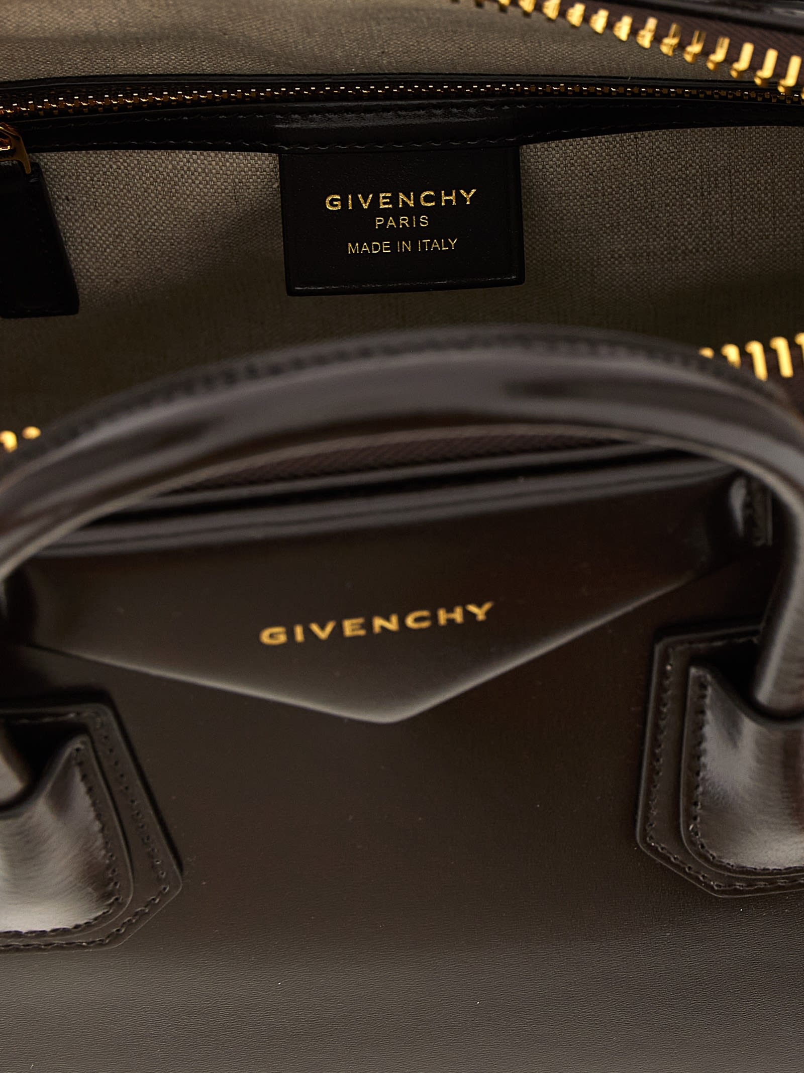 Givenchy Antigona Mini Top Handle Bag In Box Leather In Brown