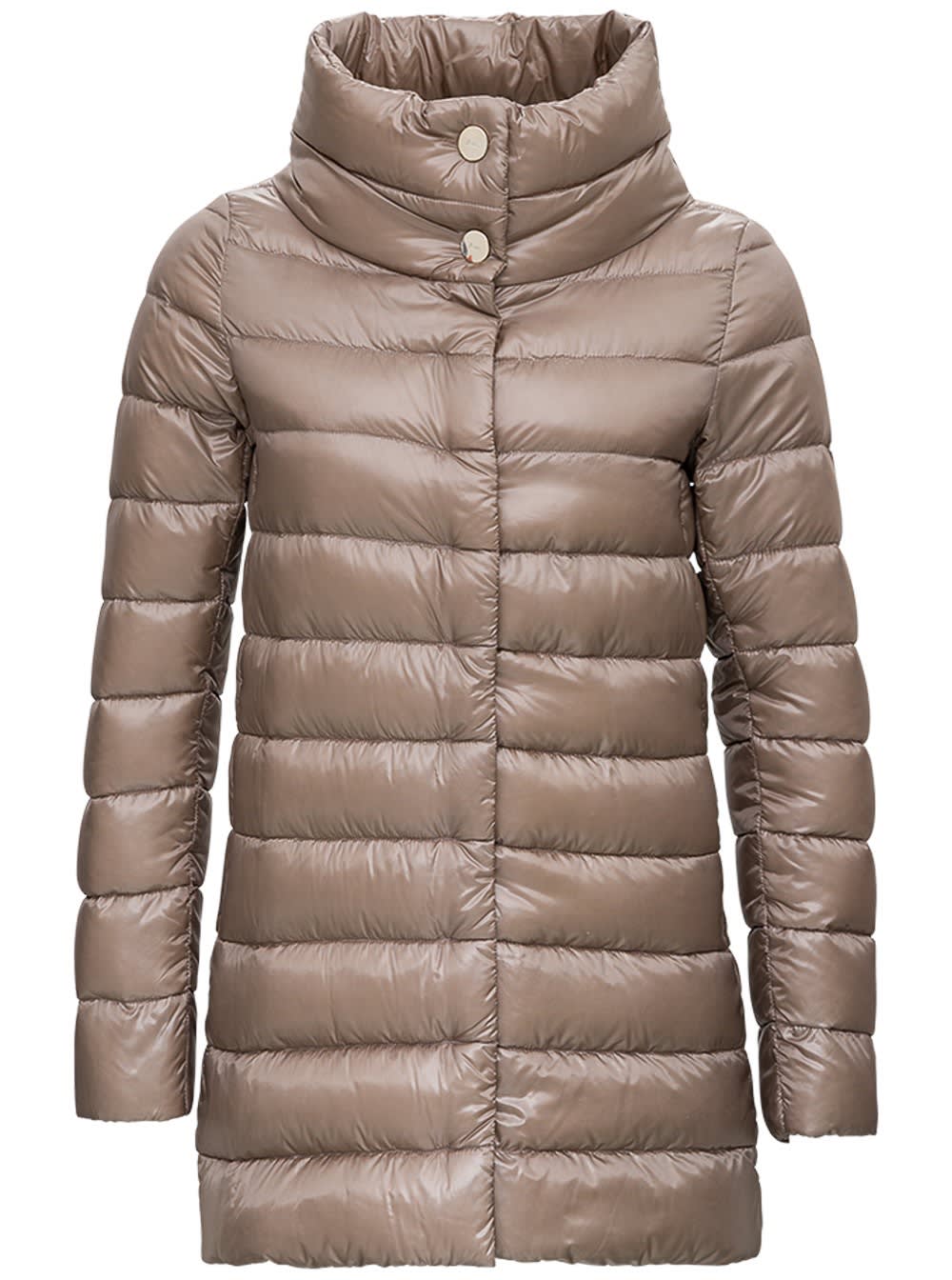 Herno Amelia Down Jacket In Beige Nylon | Coshio Online Shop