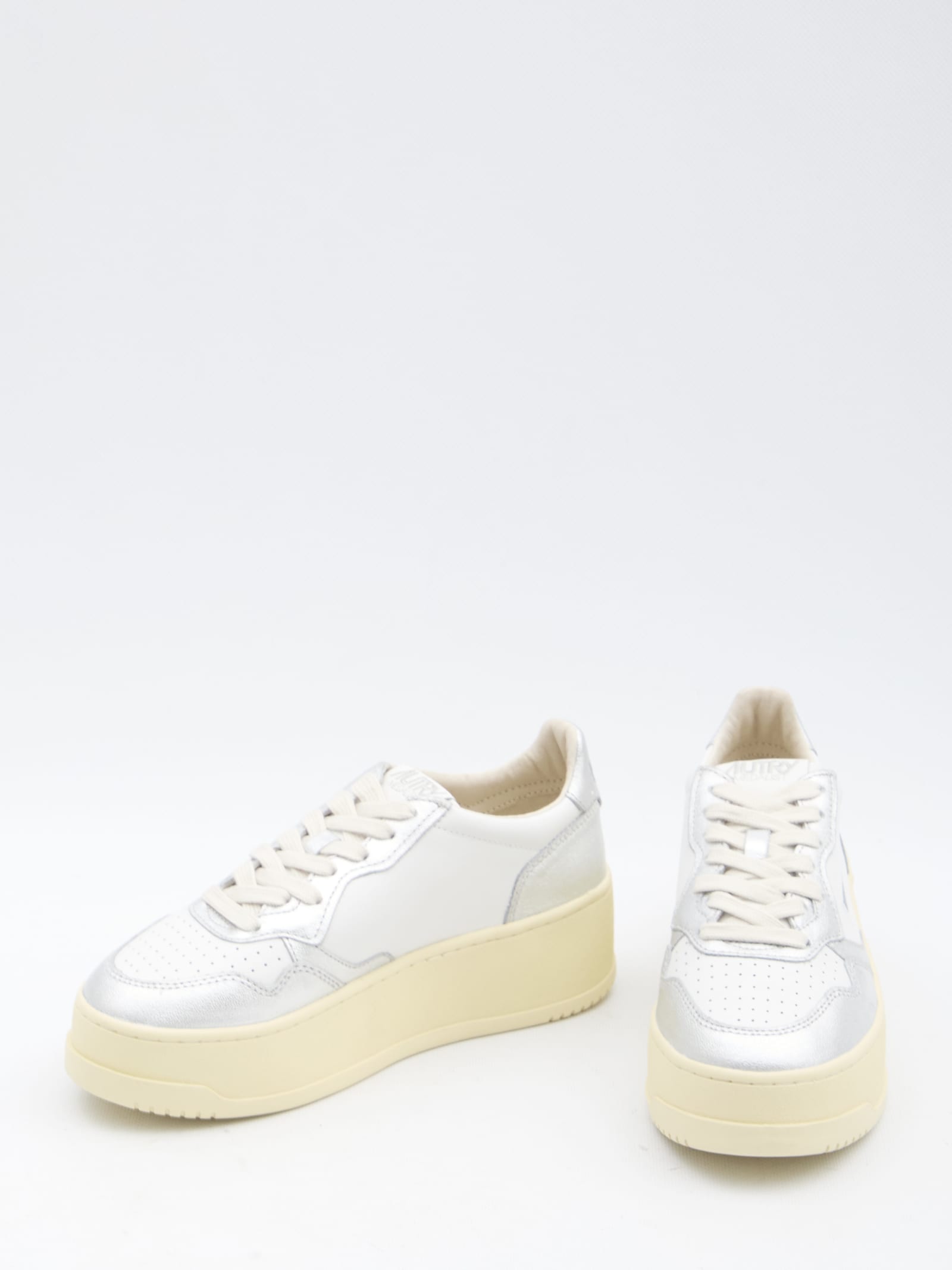 Shop Autry Medalist Platform Low Sneakers In White