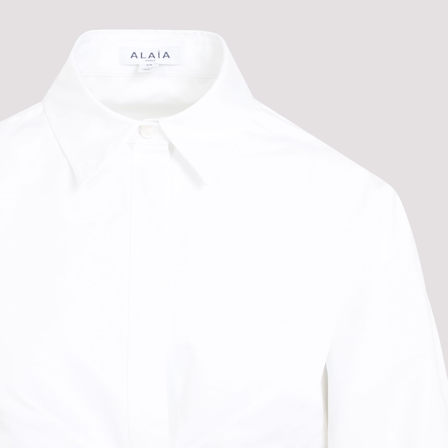 Shop Alaïa Crossed Shirt In Blanc