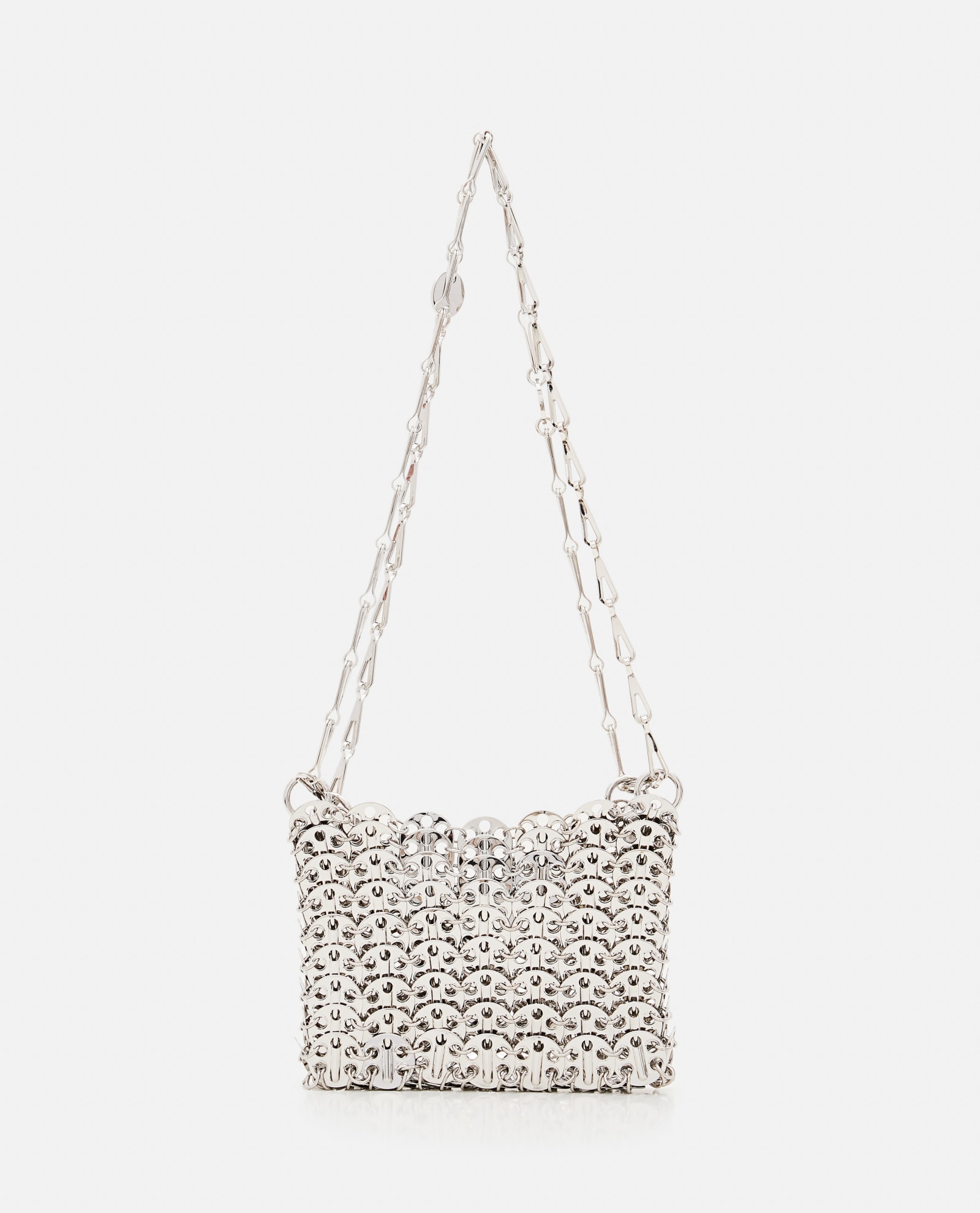 Shop Rabanne 1969 Nano Shoulder Bag In Silver