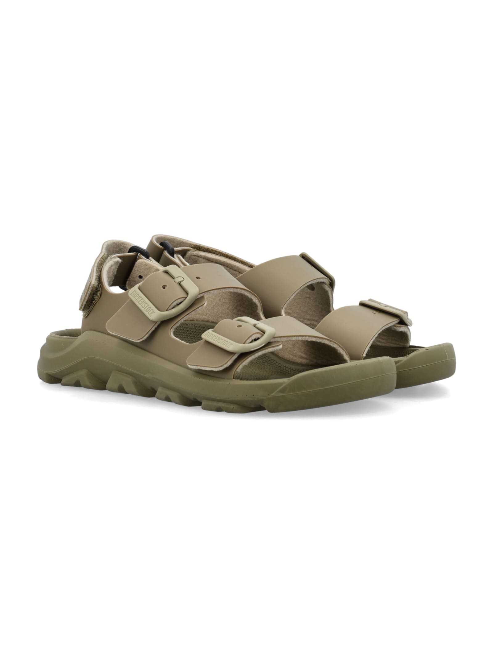 Shop Birkenstock Mogami Sandals In Khaki