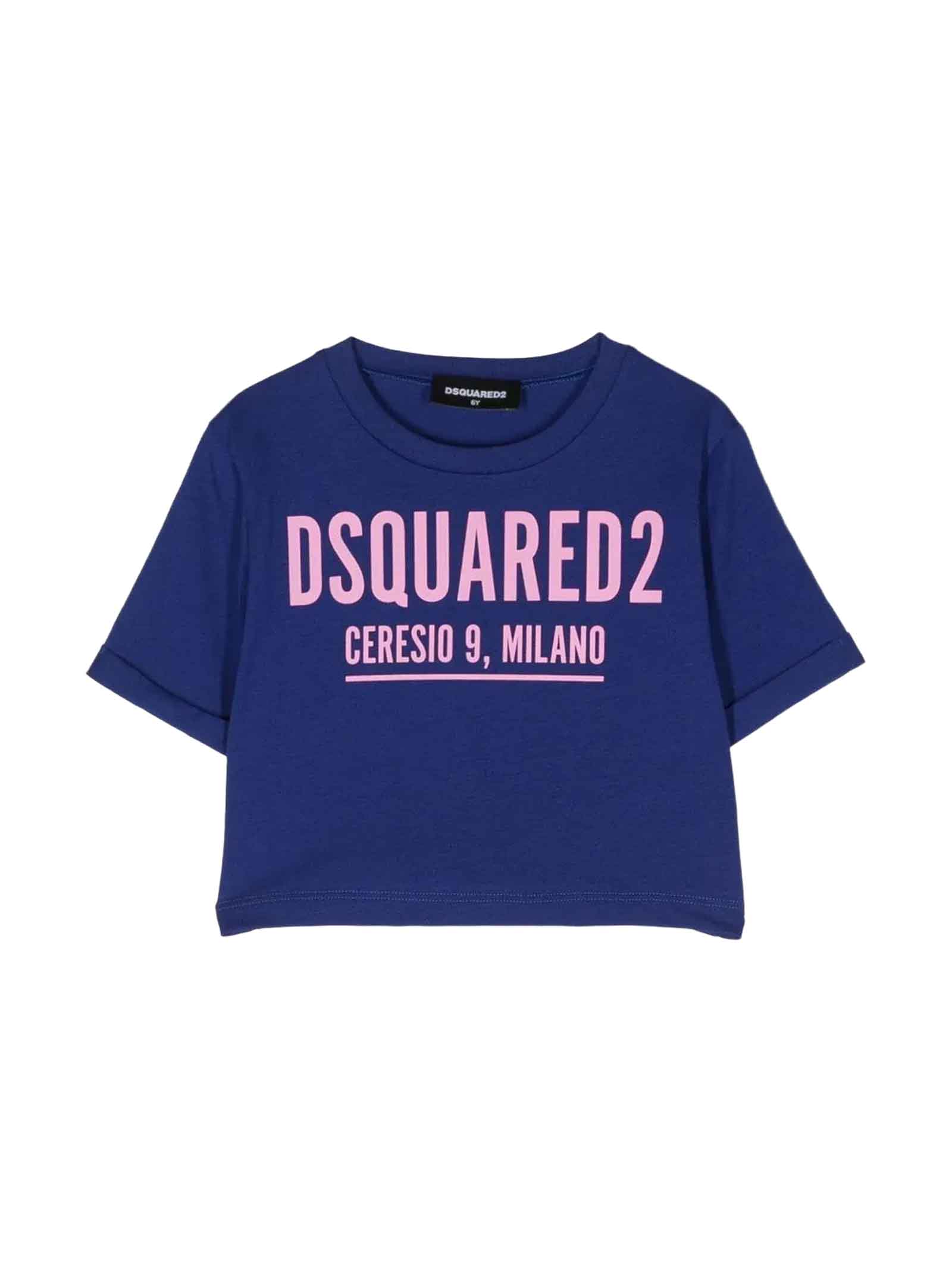 Shop Dsquared2 Purple T-shirt Girl In Viola