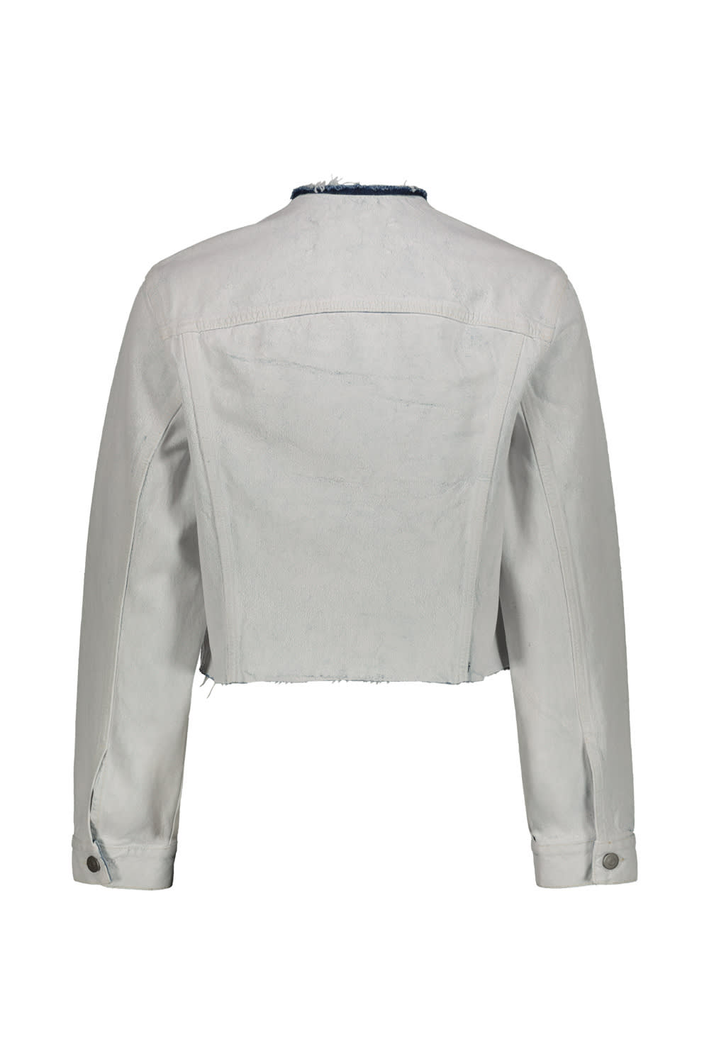 Shop Maison Margiela Denim Jacket White Painted